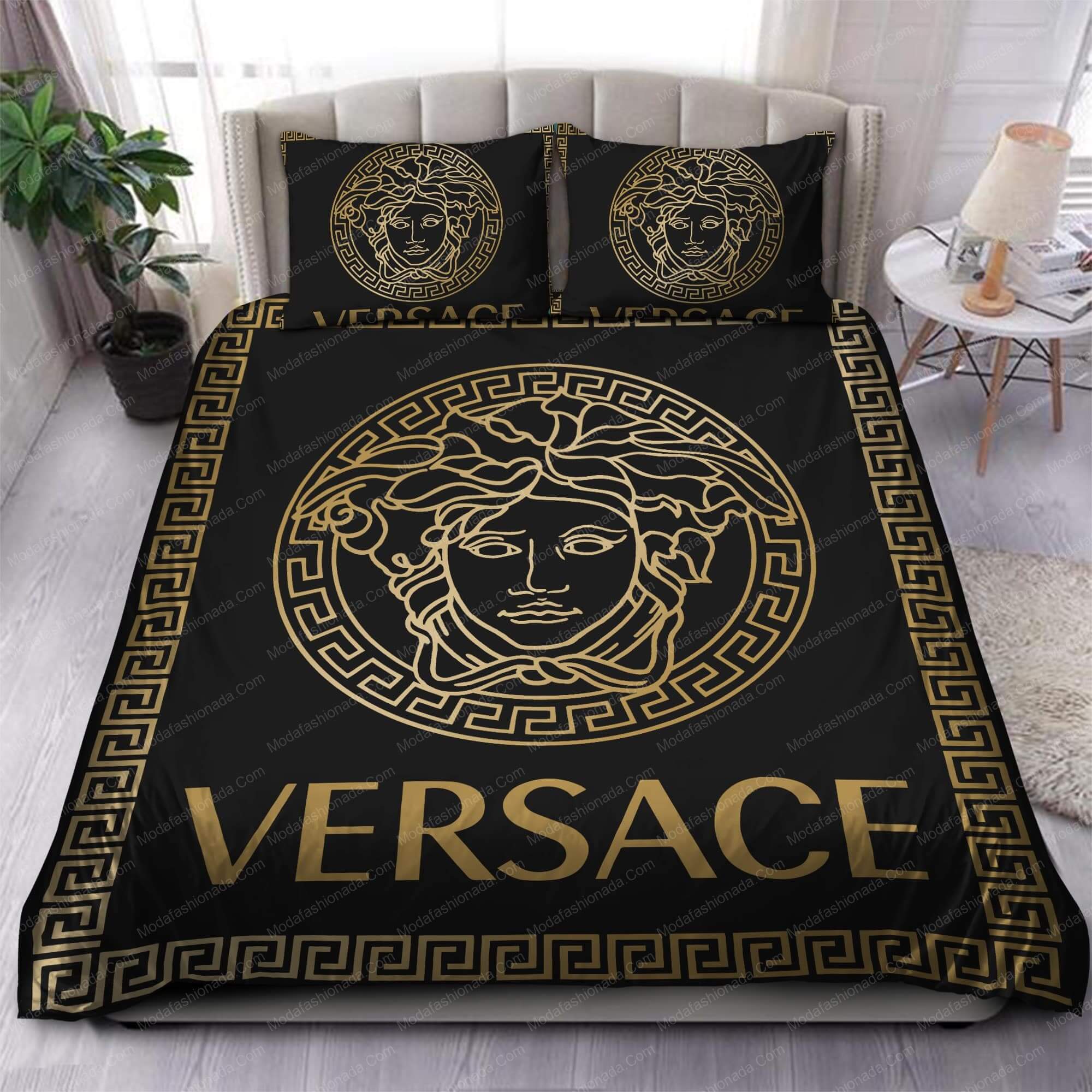 Black And Gold Versace Brands 1 Bedding Set Black And Gold Versace Brands 1 Bedding Set