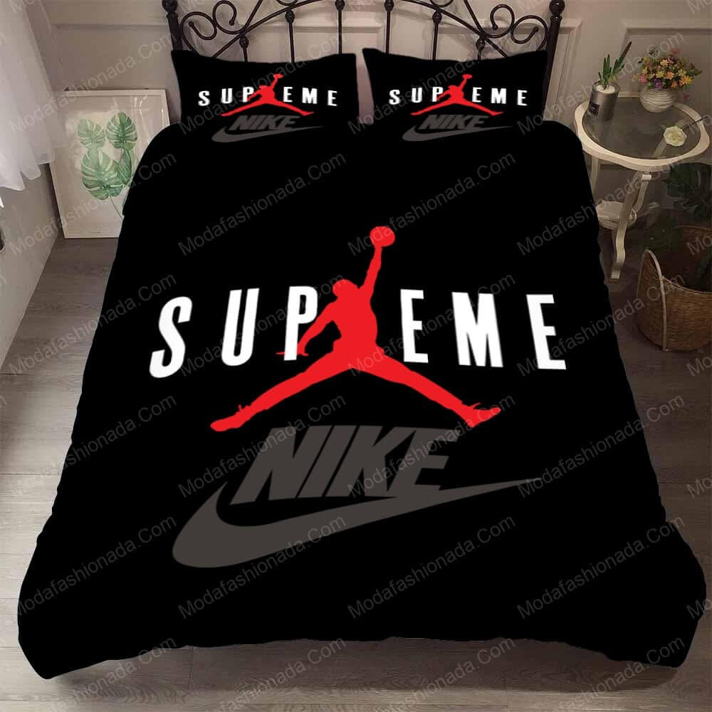 Nike Air Jordan Supreme Brands 2 Bedding Set – Duvet Cover – 3D New Luxury – Twin Full Queen King Size Comforter Cover