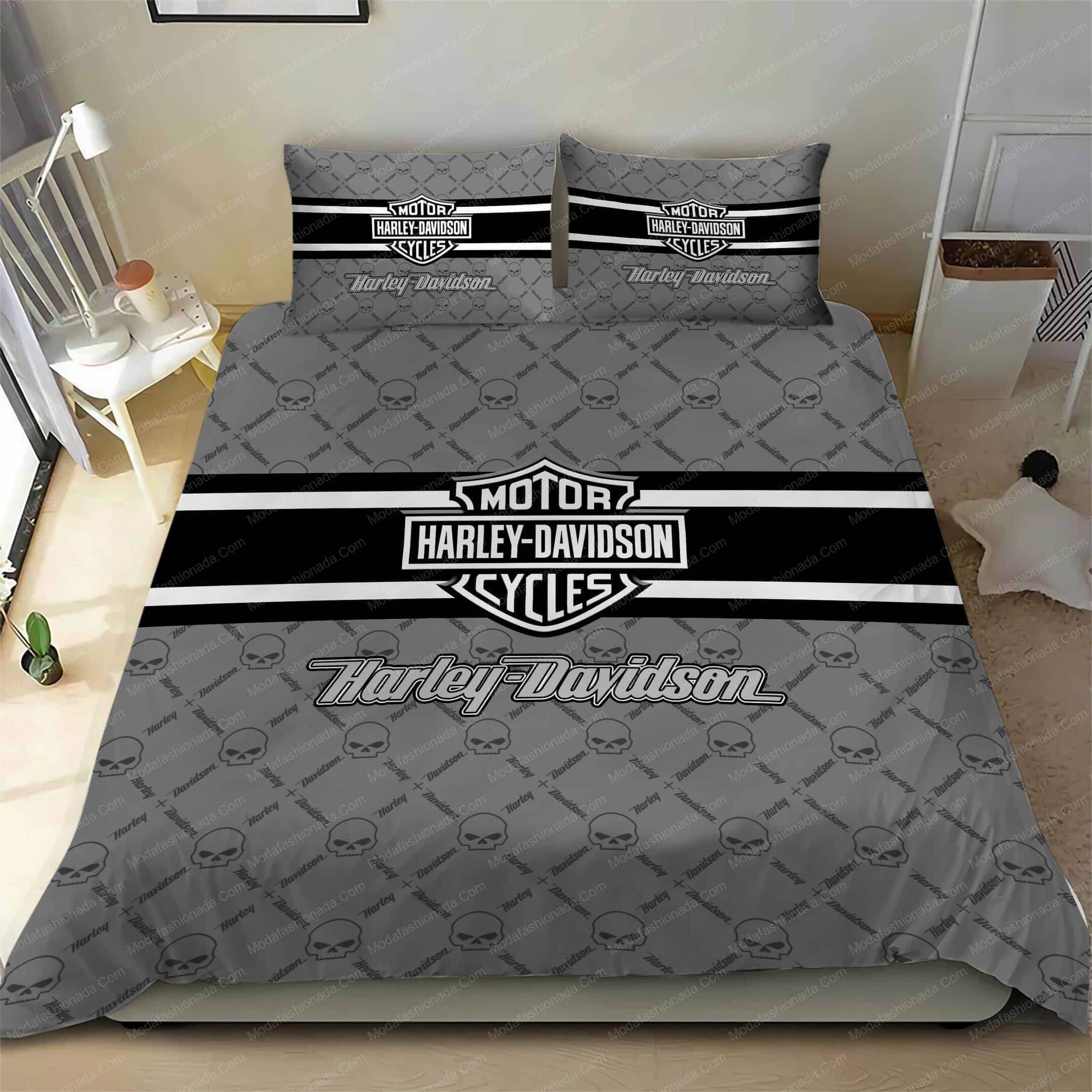 Harley Davidson Motorcycles Logo 34 Bedding Set