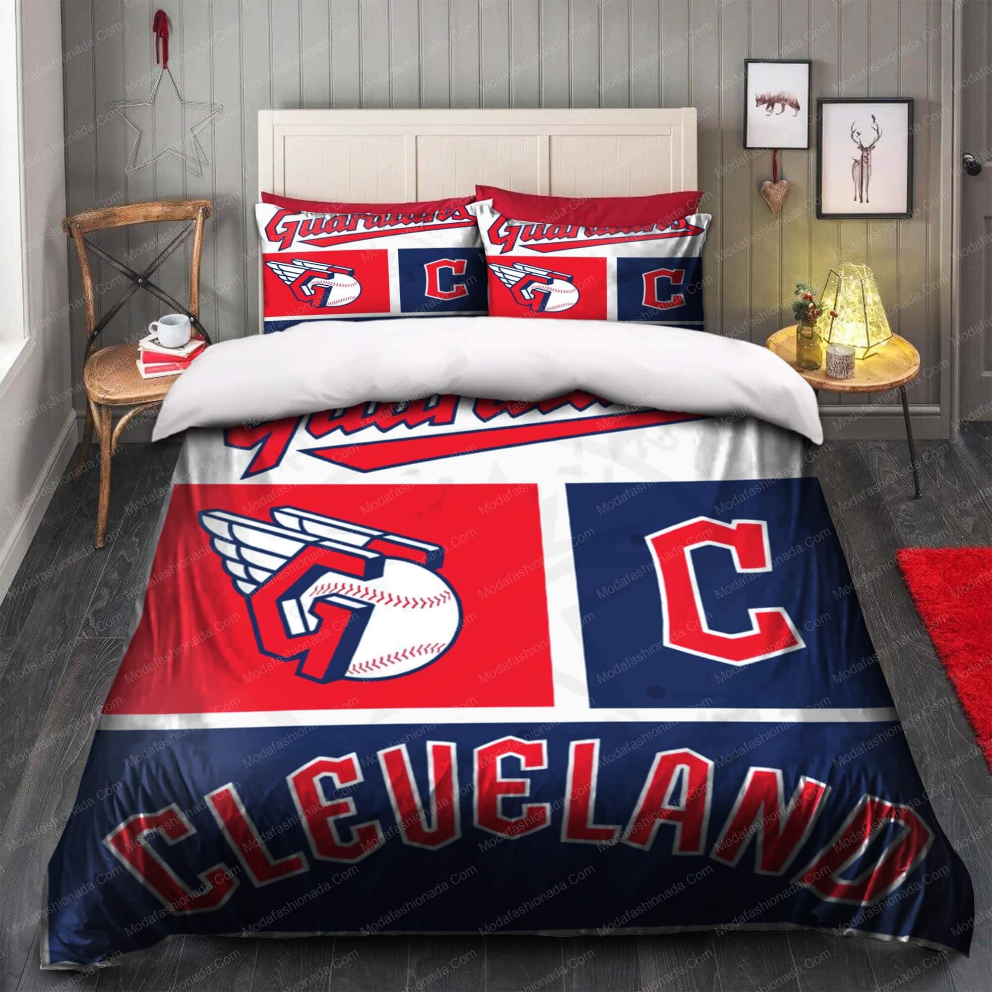 Logo Cleveland Guardians MLB 84 Bedding Sets Logo Cleveland Guardians MLB 84 Bedding Sets