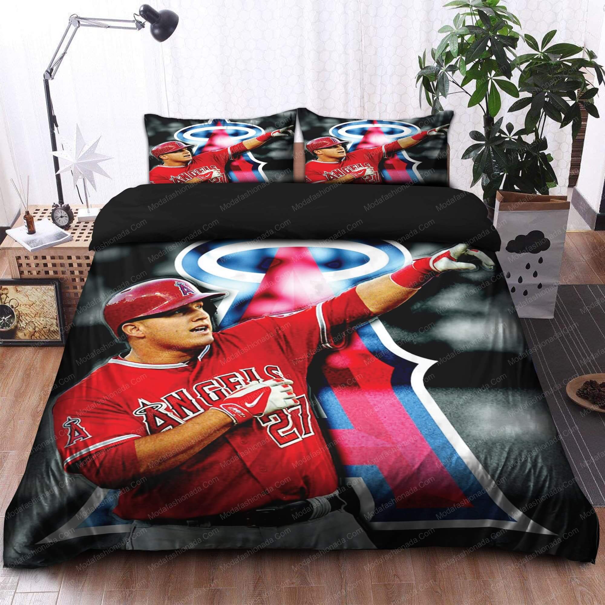 Michael Nelson Trout 27 Los Angeles Angels MLB Bedding Sets
