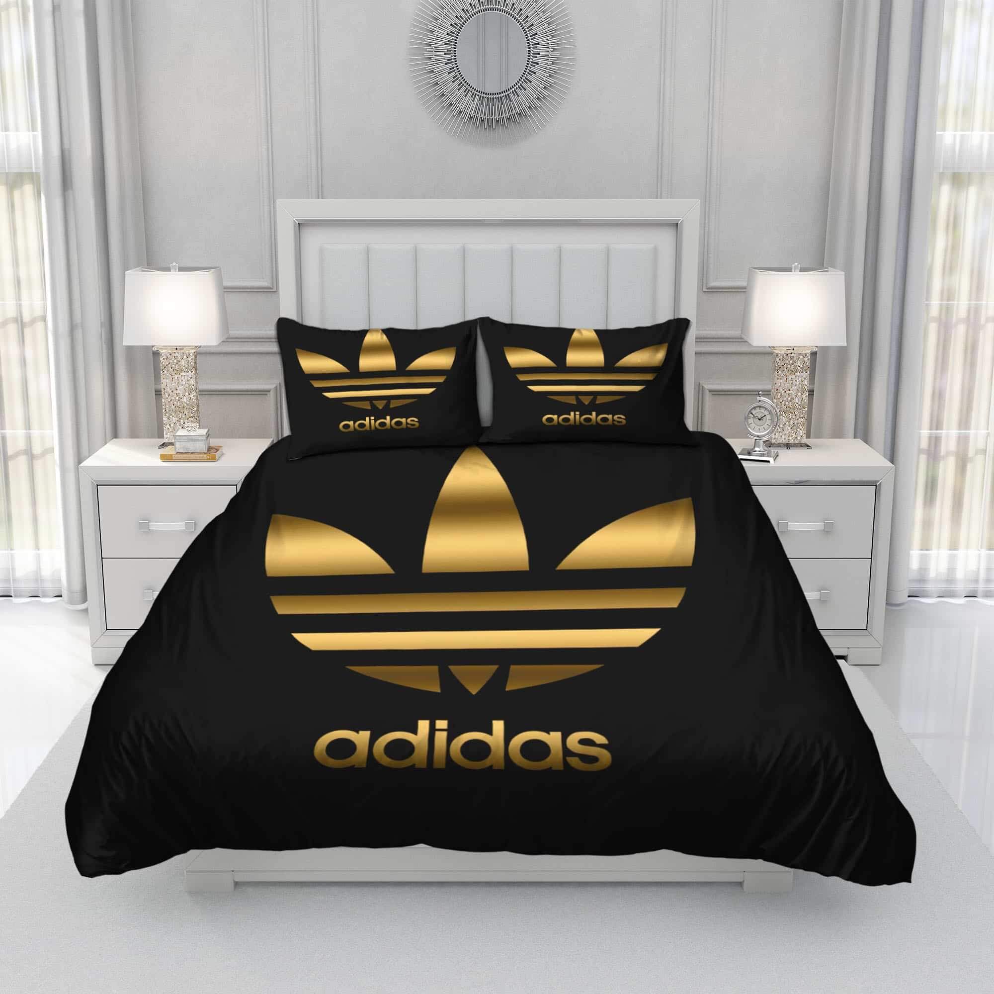 Gold Adidas Logo Bedding Set Gold Adidas Logo Bedding Set