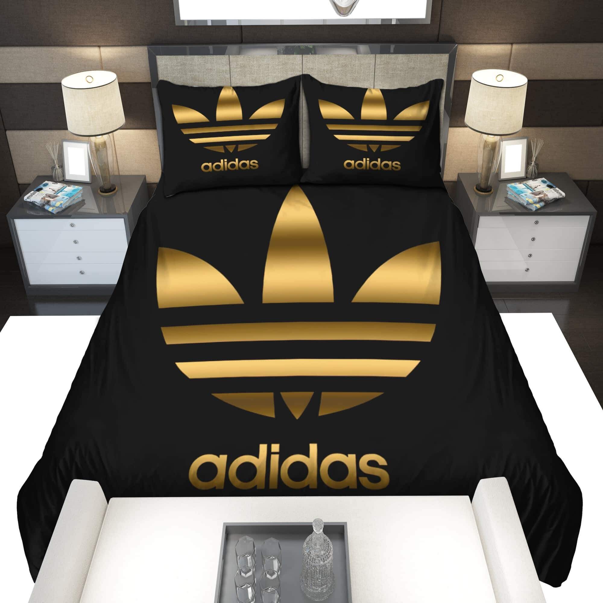 Gold Adidas Logo Bedding Set Gold Adidas Logo Bedding Set
