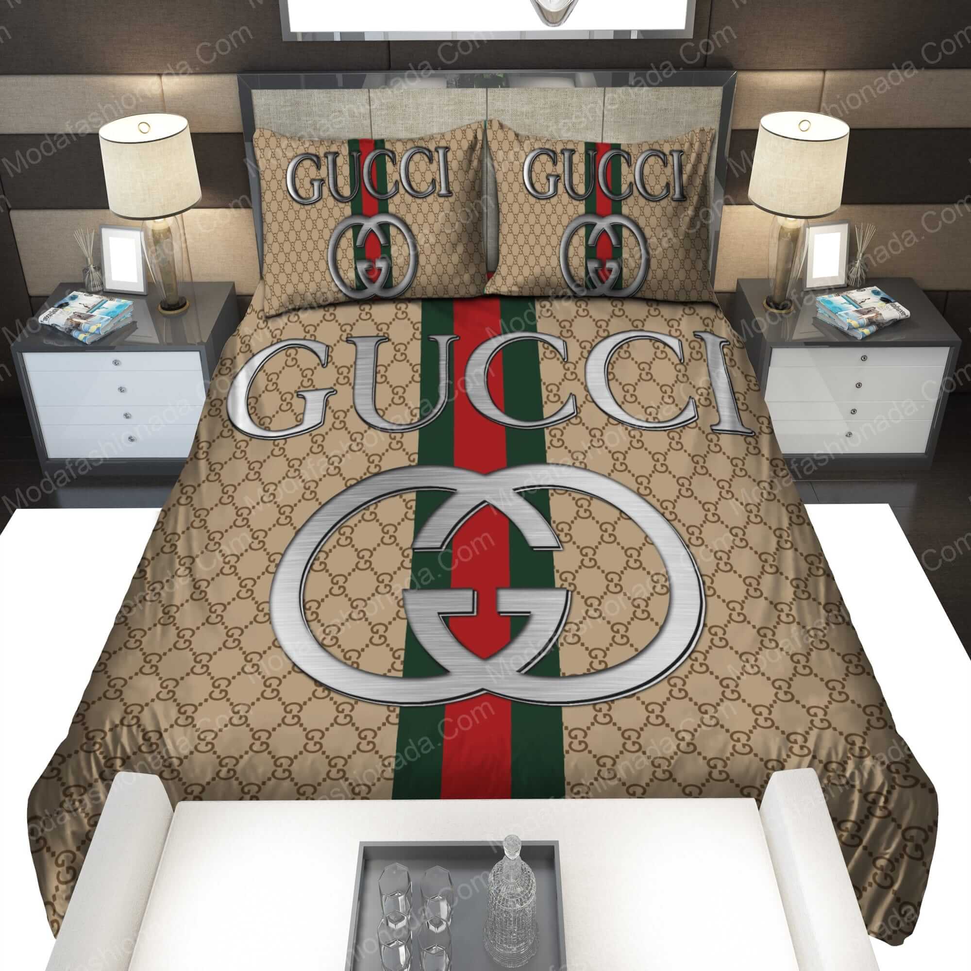 Luxurious Iconic Gucci Logo 3D Bedding Sets