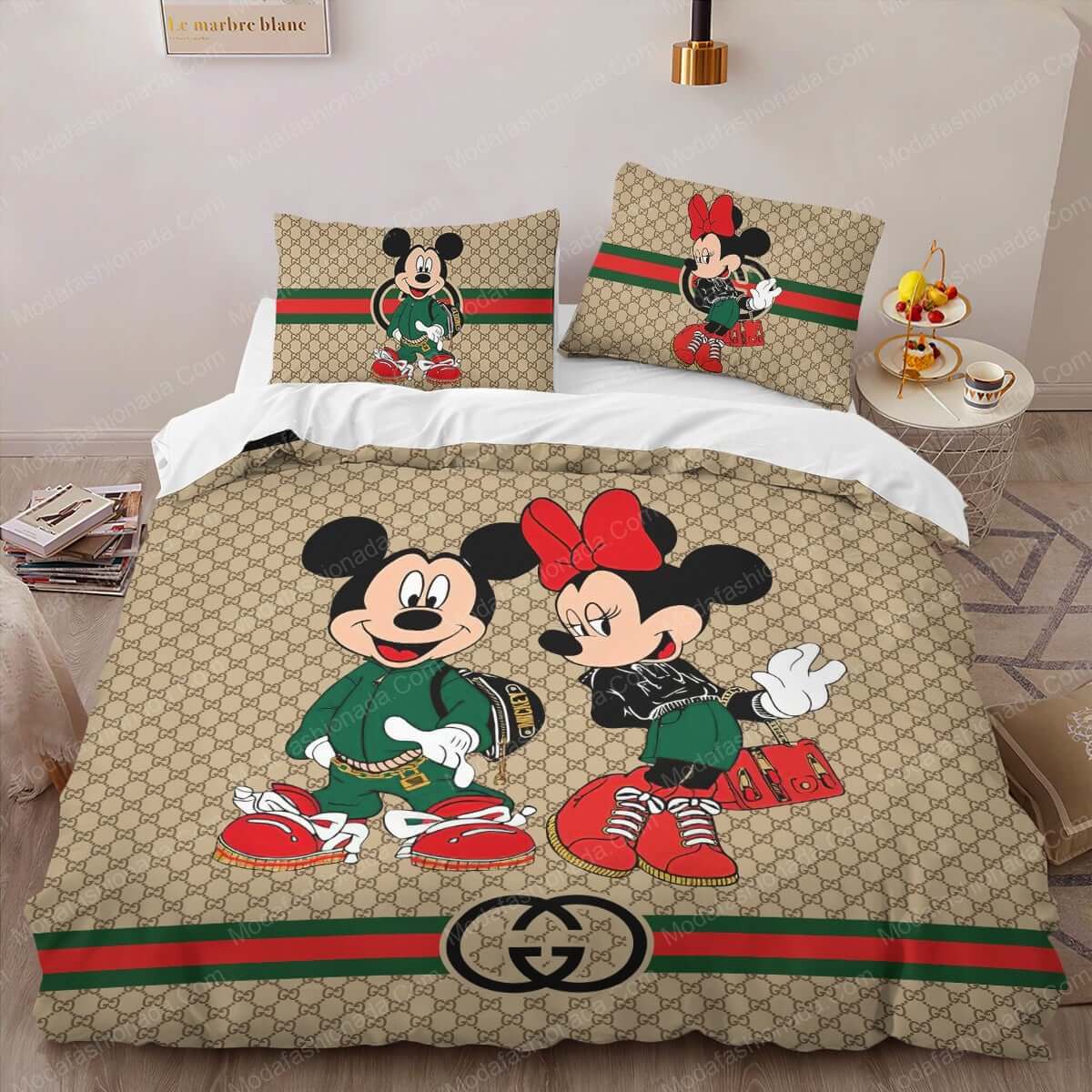 Gucci Mickey Mouse Bed Set Bedding Sets