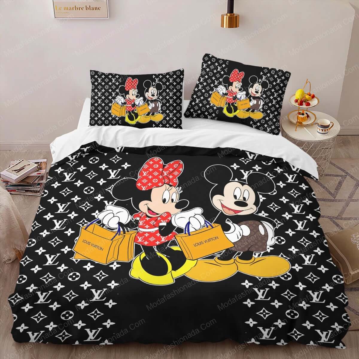 Louis Vuitton Mickey Mouse Bedding Sets