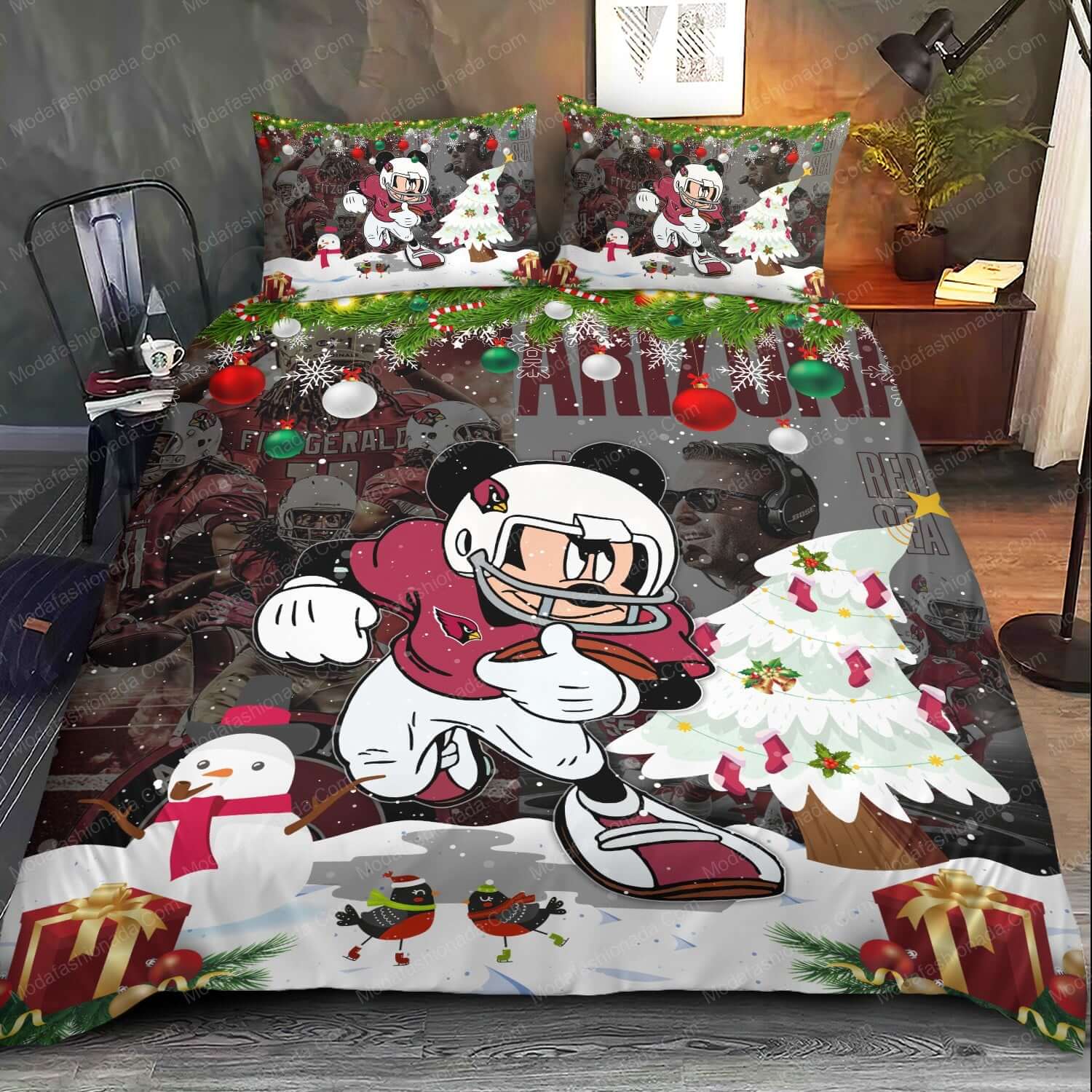 NFL Arizona Cardinals Mickey Mouse Bedding Sets NFL Arizona Cardinals Mickey Mouse Bedding Sets