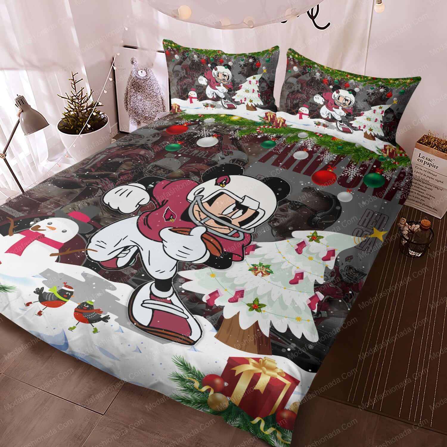 NFL Arizona Cardinals Mickey Mouse Bedding Sets NFL Arizona Cardinals Mickey Mouse Bedding Sets