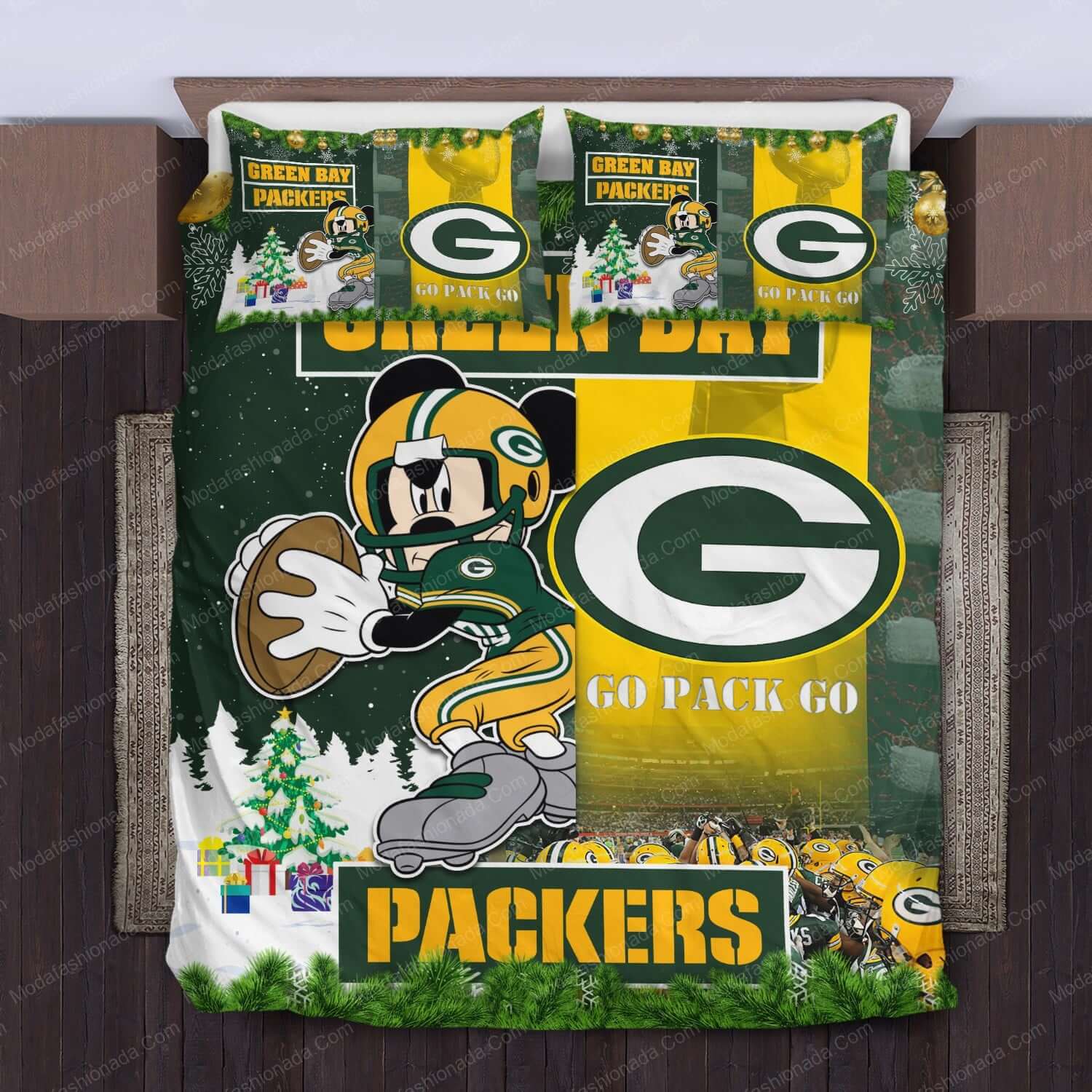 NFL Green Bay Packers Mickey Mouse Bedding Sets