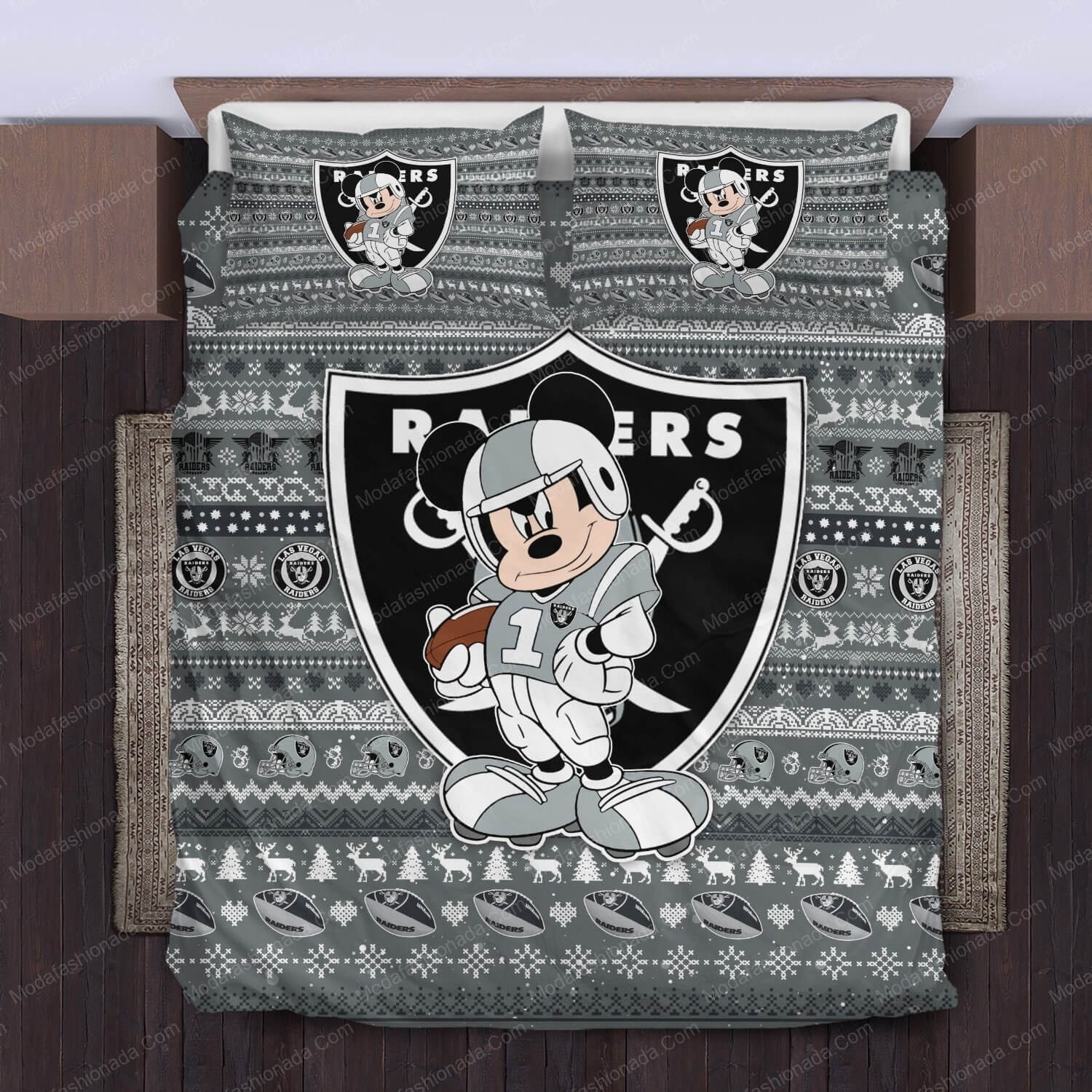 NFL Las Vegas Raiders Mickey Mouse Bedding Sets