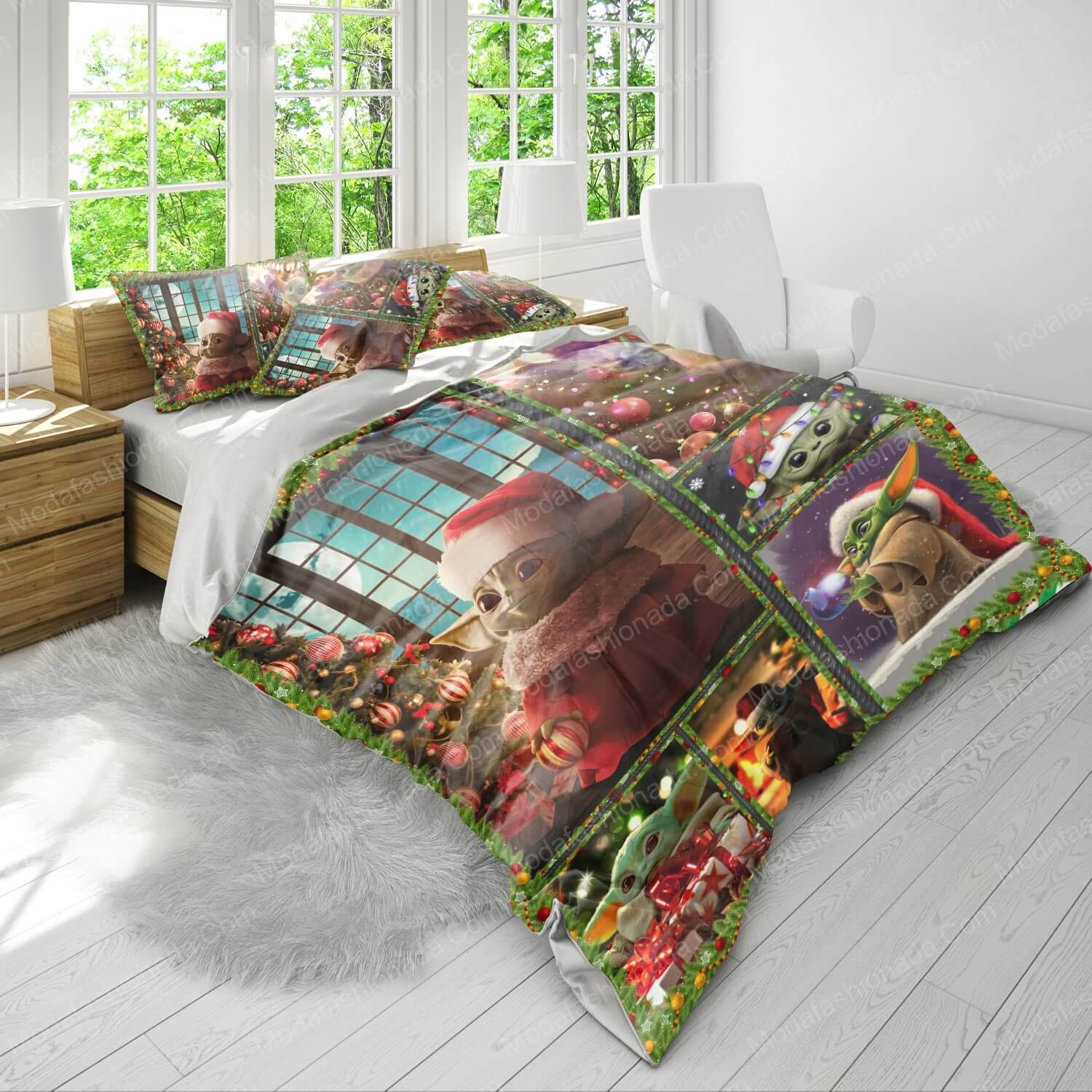 Baby Yoda Merry Christmas Bed Sets Bedding Sets - Modafashionada.Com Baby Yoda Merry Christmas Bed Sets Bedding Sets - Modafashionada.Com