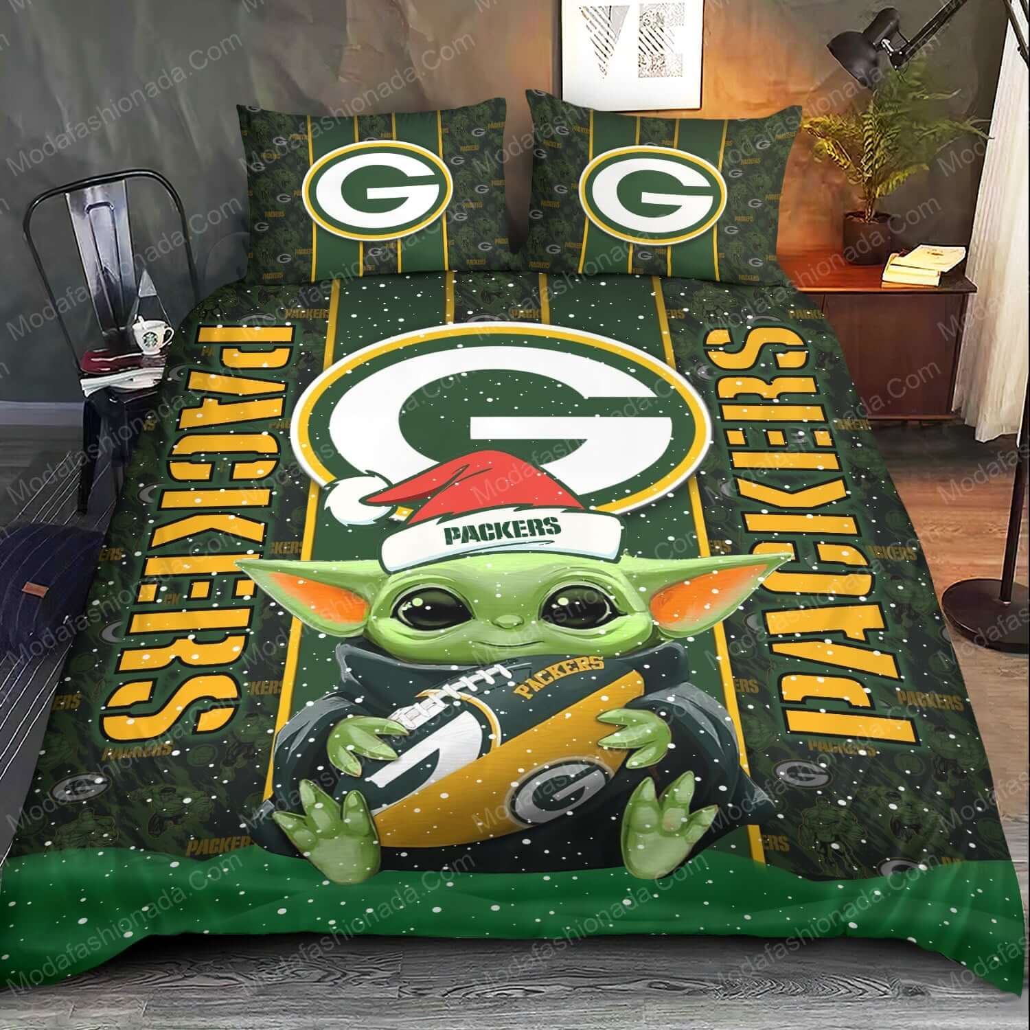 Baby Yoda NFL Green Bay Packers Logo Christmas Bedding Sets - Modafashionada.Com Baby Yoda NFL Green Bay Packers Logo Christmas Bedding Sets - Modafashionada.Com