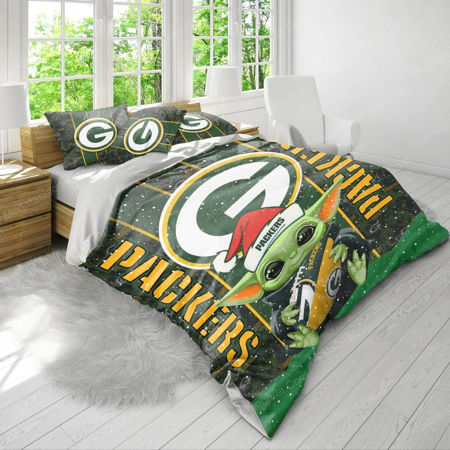 Baby Yoda NFL Green Bay Packers Logo Christmas Bedding Sets - Modafashionada.Com Baby Yoda NFL Green Bay Packers Logo Christmas Bedding Sets - Modafashionada.Com