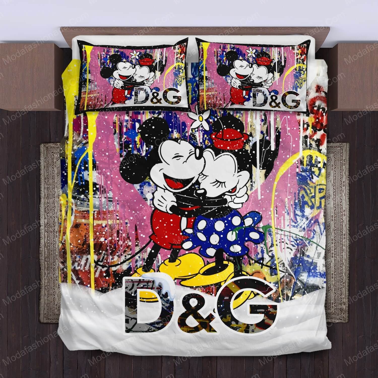 Mickey Minne Street Style Dolce & Gabbana Christmas Bed Sets Bedding Sets - Modafashionada.Com