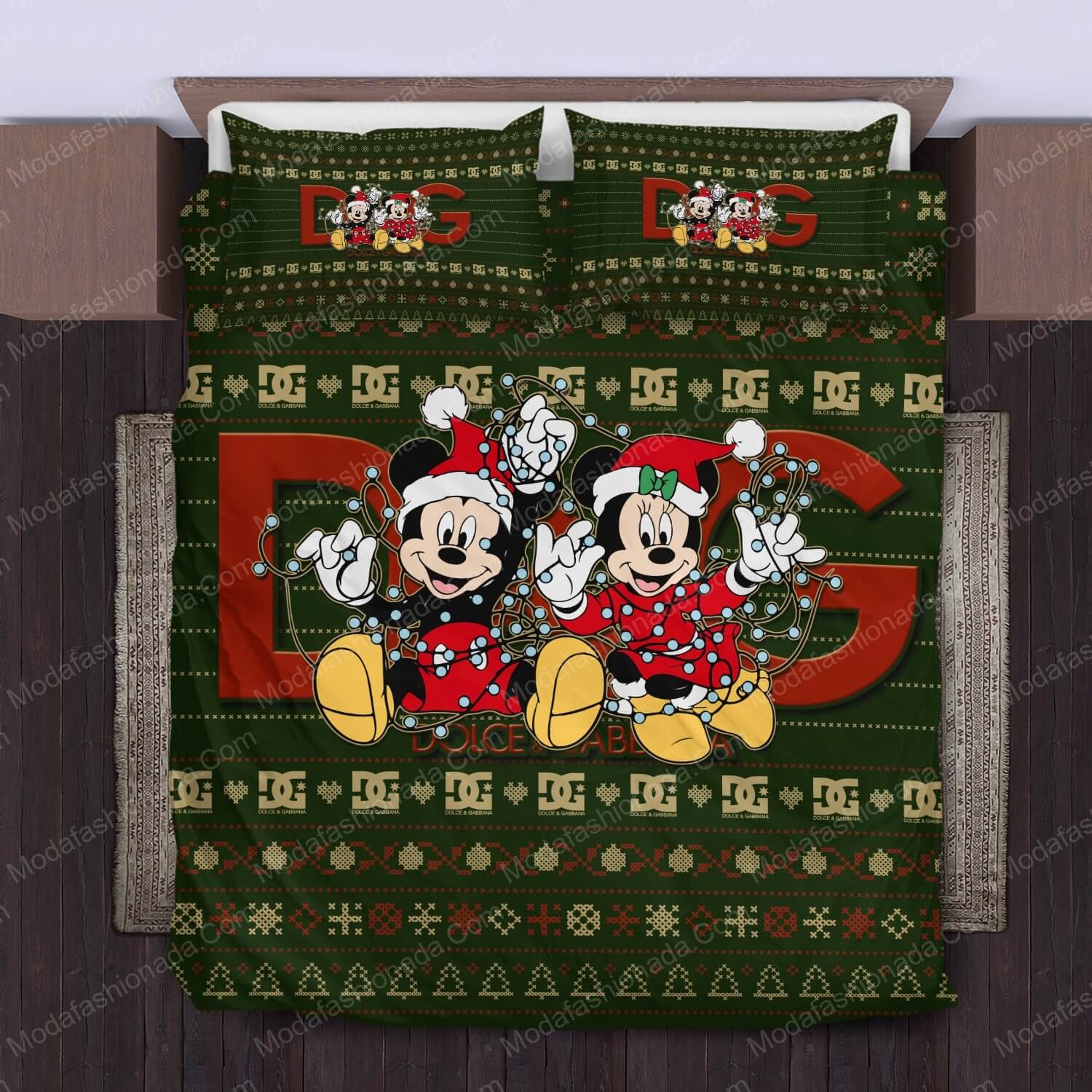 Mickey Minnie Dolce & Gabbana Christmas Bed Sets Bedding Sets