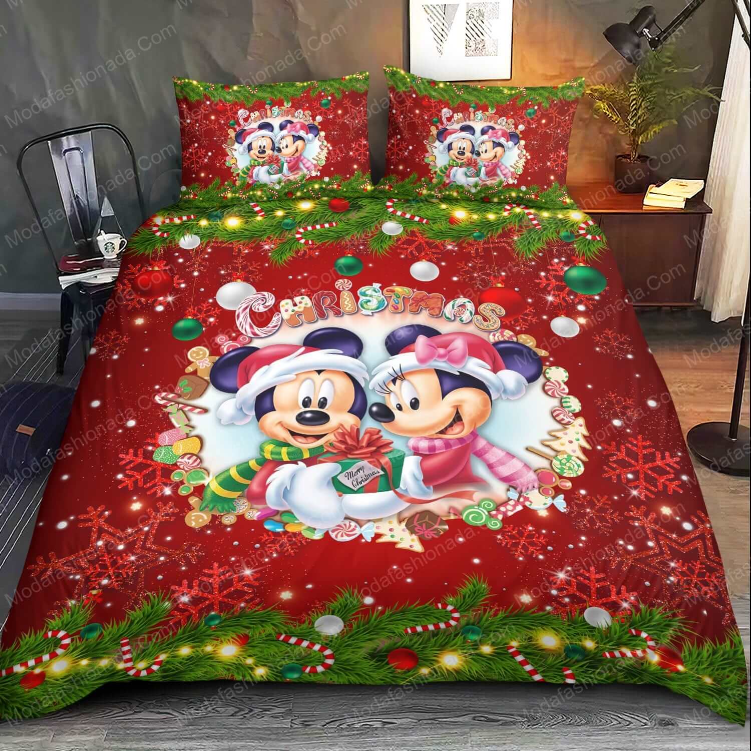 Minnie Mouse Merry Christmas Bed Sets Bedding Sets - Modafashionada.Com Minnie Mouse Merry Christmas Bed Sets Bedding Sets - Modafashionada.Com