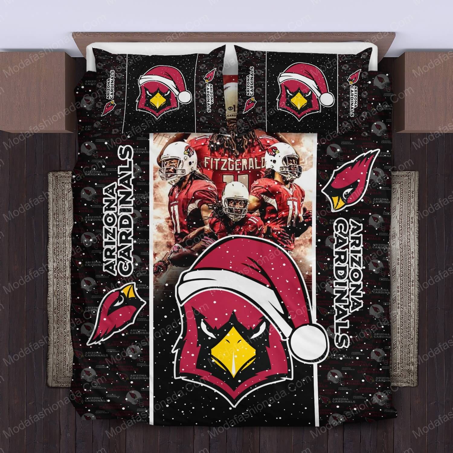 NFL Arizona Cardinals Logo Christmas Bedding Sets - Modafashionada.Com