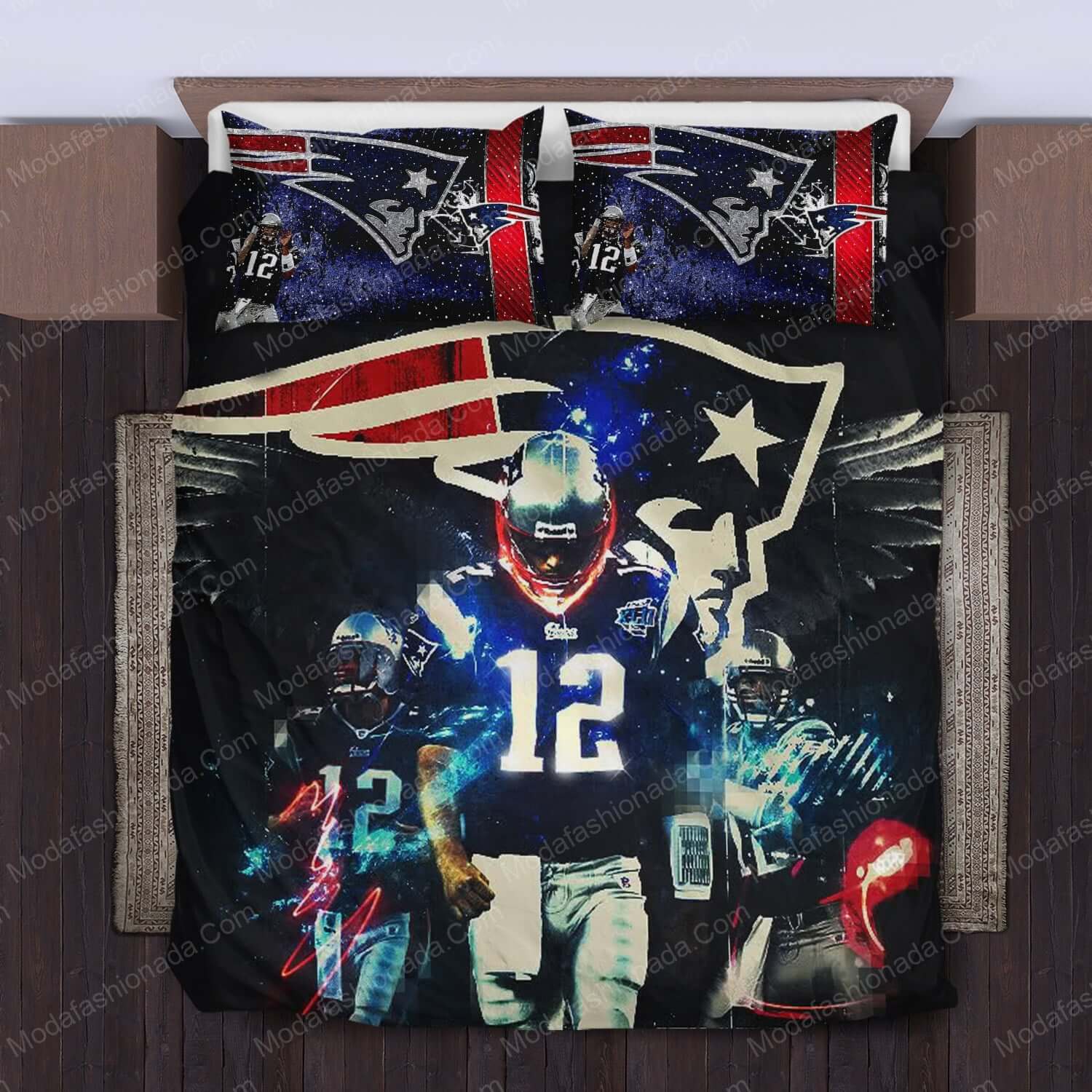 NFL New England Patriots Logo Christmas Bedding Sets - Modafashionada.Com