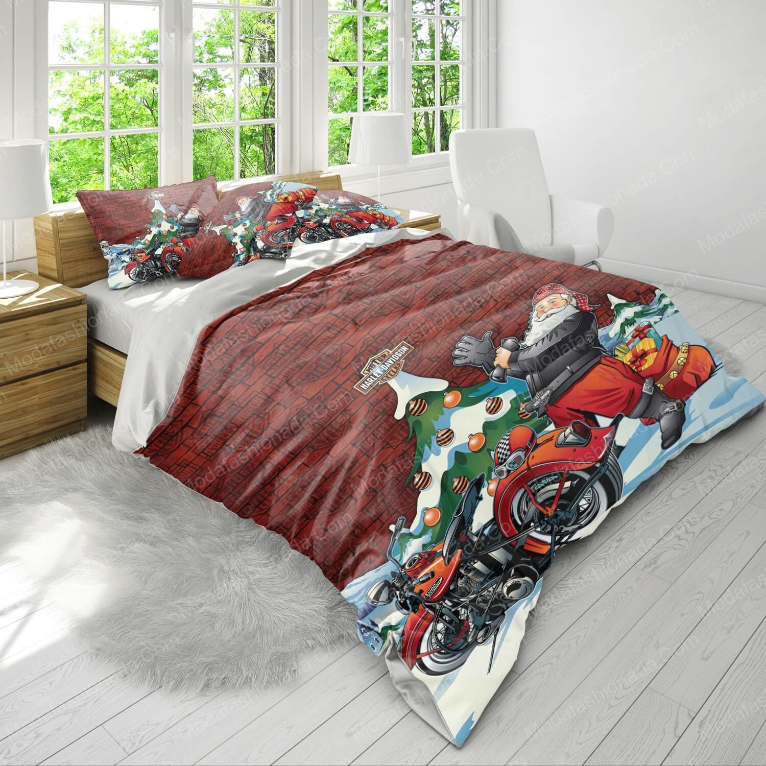 Santa Claus Harley Davidson Merry Christmas Bed Sets Bedding Sets - Modafashionada.Com Santa Claus Harley Davidson Merry Christmas Bed Sets Bedding Sets - Modafashionada.Com