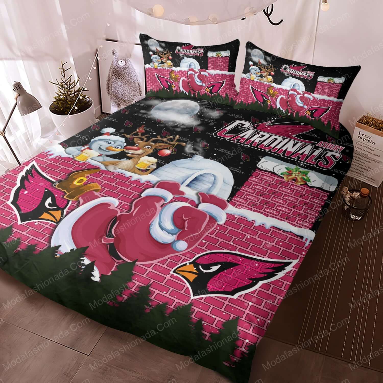 Santa Claus NFL Arizona Cardinals Christmas Bed Sets Bedding Sets - Modafashionada.Com Santa Claus NFL Arizona Cardinals Christmas Bed Sets Bedding Sets - Modafashionada.Com