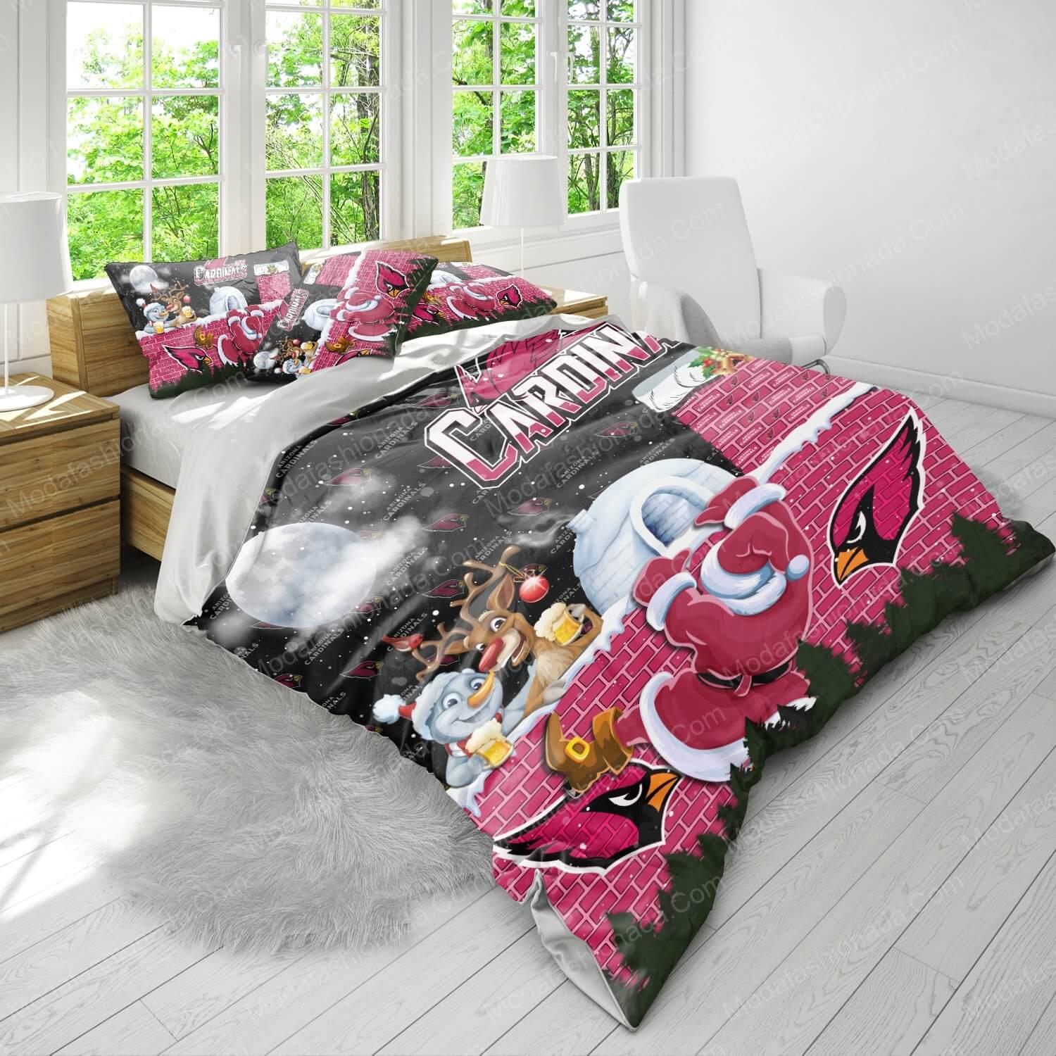 Santa Claus NFL Arizona Cardinals Christmas Bed Sets Bedding Sets - Modafashionada.Com Santa Claus NFL Arizona Cardinals Christmas Bed Sets Bedding Sets - Modafashionada.Com