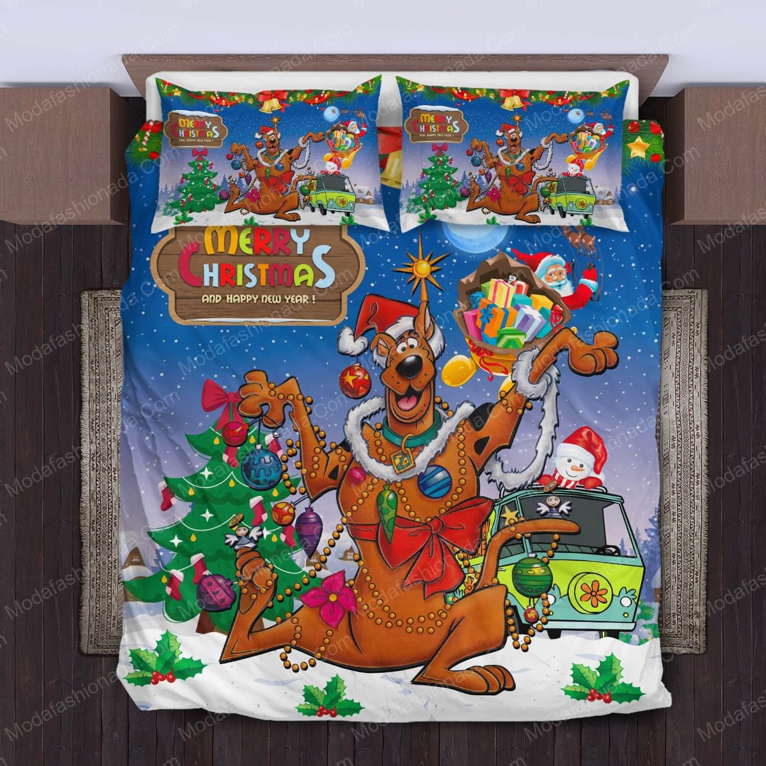 Scooby Doo Merry Christmas Bed Sets Bedding Sets - Modafashionada.Com