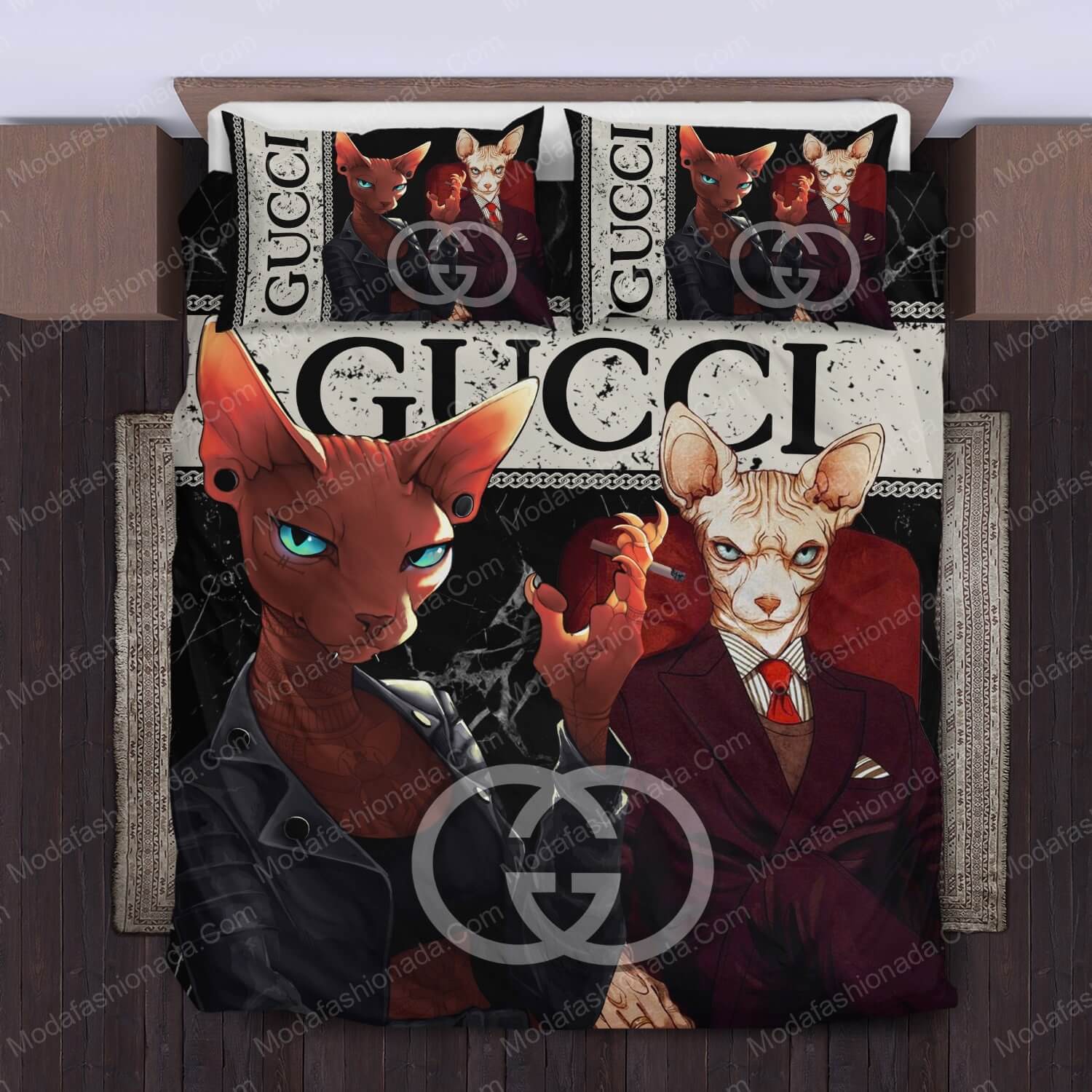 Sphynx Cat Gucci Bed Sets Bedding Sets - Modafashionada.Com