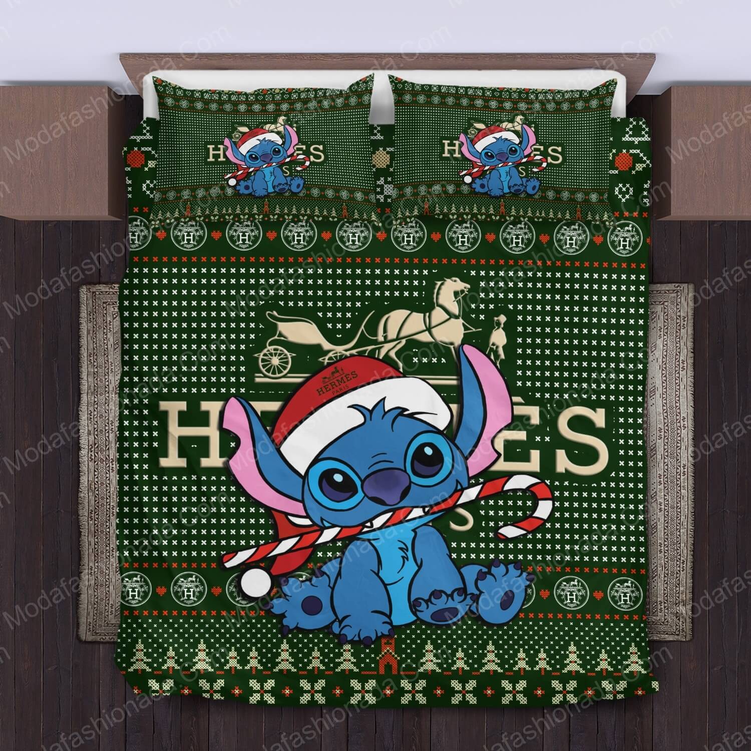 Stitch Hermès Christmas Bed Sets Bedding Sets