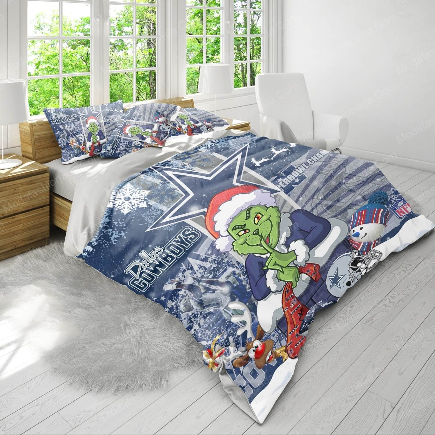 The Grinch Dallas Cowboys Christmas Bed Sets Bedding Sets - Modafashionada.Com The Grinch Dallas Cowboys Christmas Bed Sets Bedding Sets - Modafashionada.Com