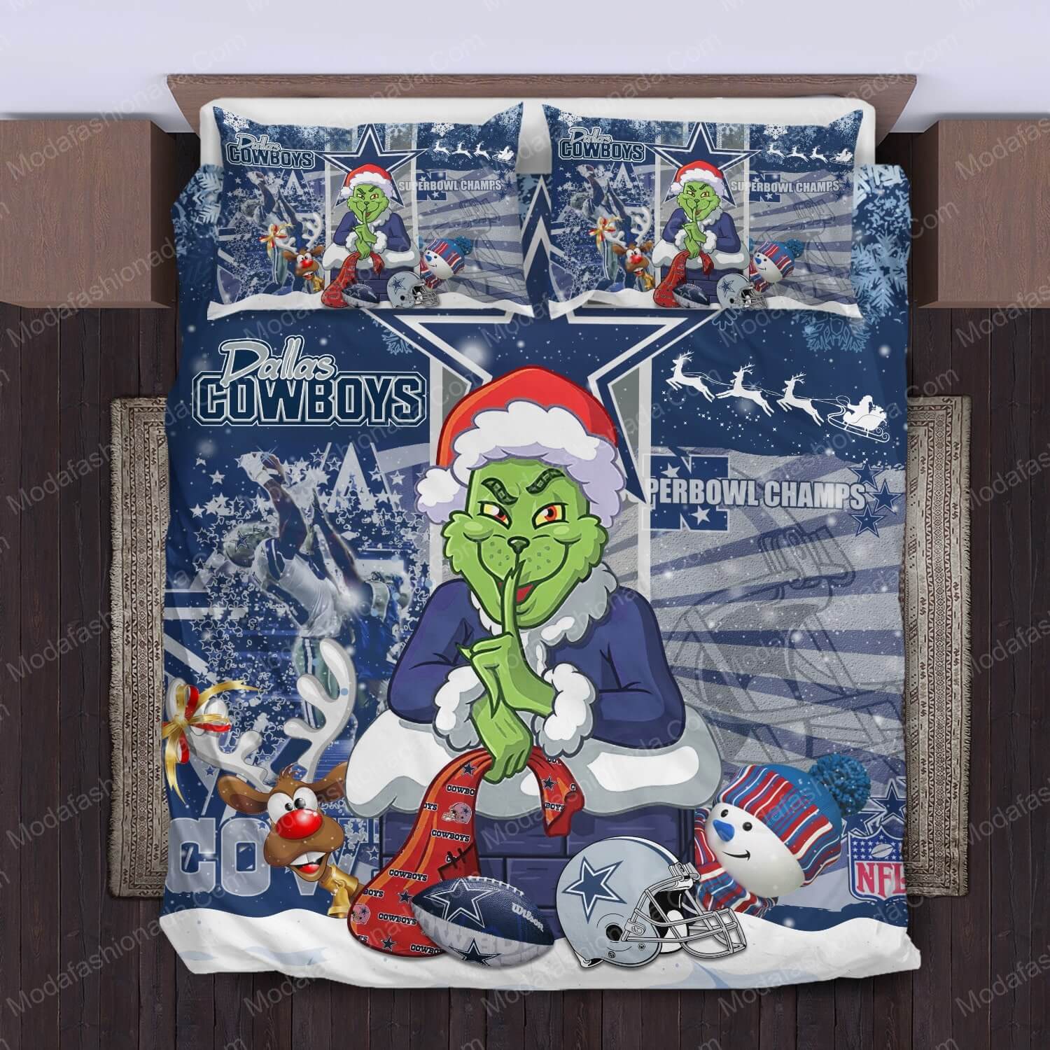 The Grinch Dallas Cowboys Christmas Bed Sets Bedding Sets - Modafashionada.Com The Grinch Dallas Cowboys Christmas Bed Sets Bedding Sets - Modafashionada.Com