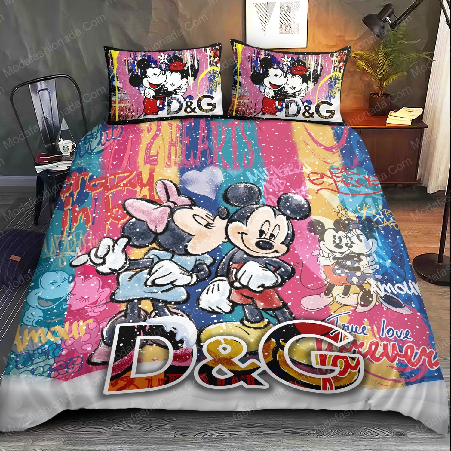 Dolce & Gabbana Mickey Style Merry Christmas Bed Sets Bedding Sets - Modafashionada.Com Dolce & Gabbana Mickey Style Merry Christmas Bed Sets Bedding Sets - Modafashionada.Com