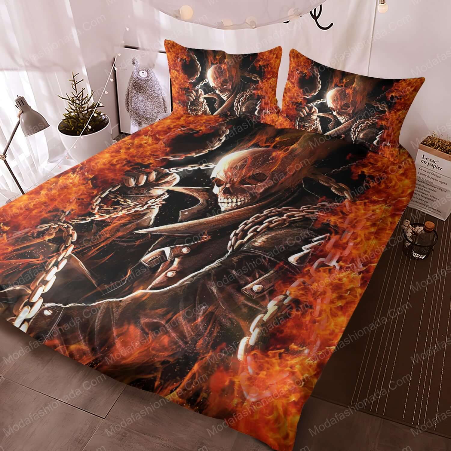 Ghost Rider Halloween Bed Sets Bedding Sets - Modafashionada.Com Ghost Rider Halloween Bed Sets Bedding Sets - Modafashionada.Com