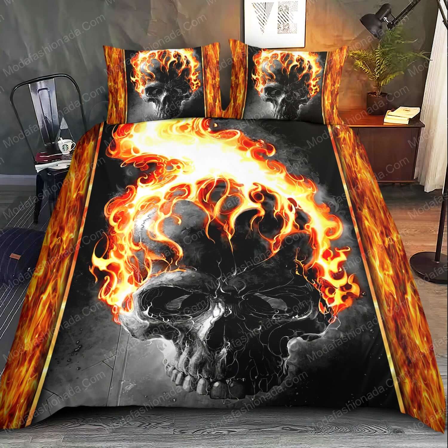 Ghost Rider Halloween Horror Bedding Sets - Modafashionada.Com Ghost Rider Halloween Horror Bedding Sets - Modafashionada.Com