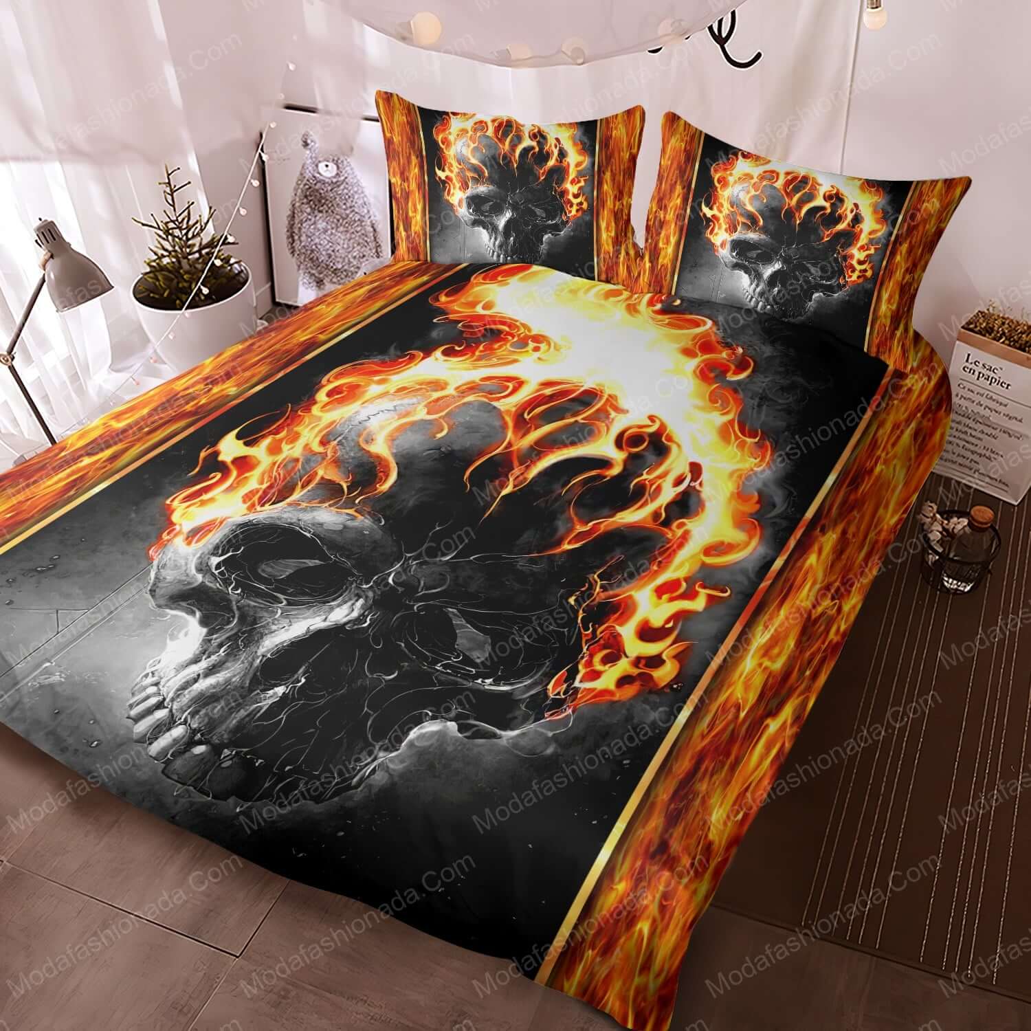 Ghost Rider Halloween Horror Bedding Sets - Modafashionada.Com Ghost Rider Halloween Horror Bedding Sets - Modafashionada.Com
