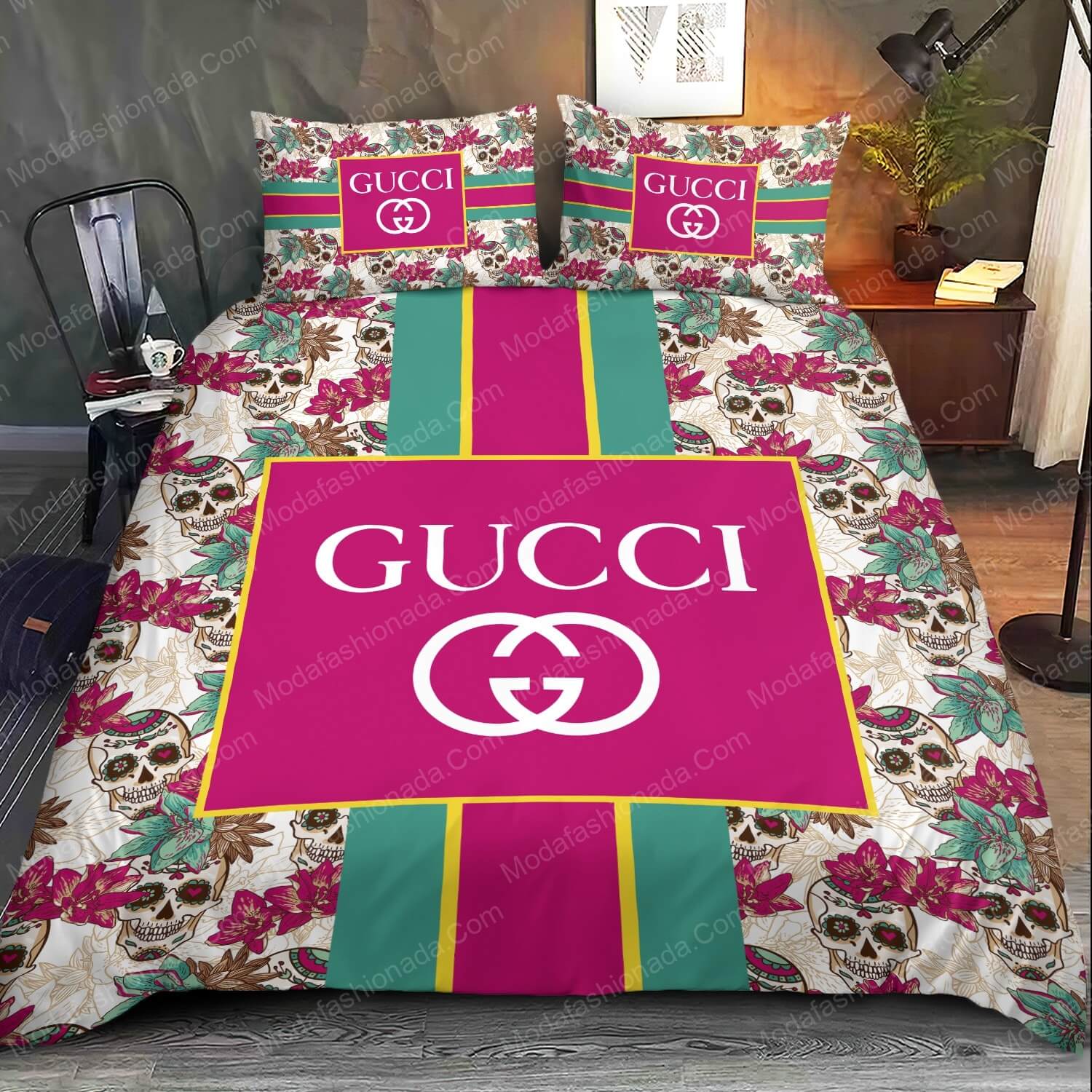 Gucci Sugar Skull Bed Sets Bedding Sets - Modafashionada.Com Gucci Sugar Skull Bed Sets Bedding Sets - Modafashionada.Com