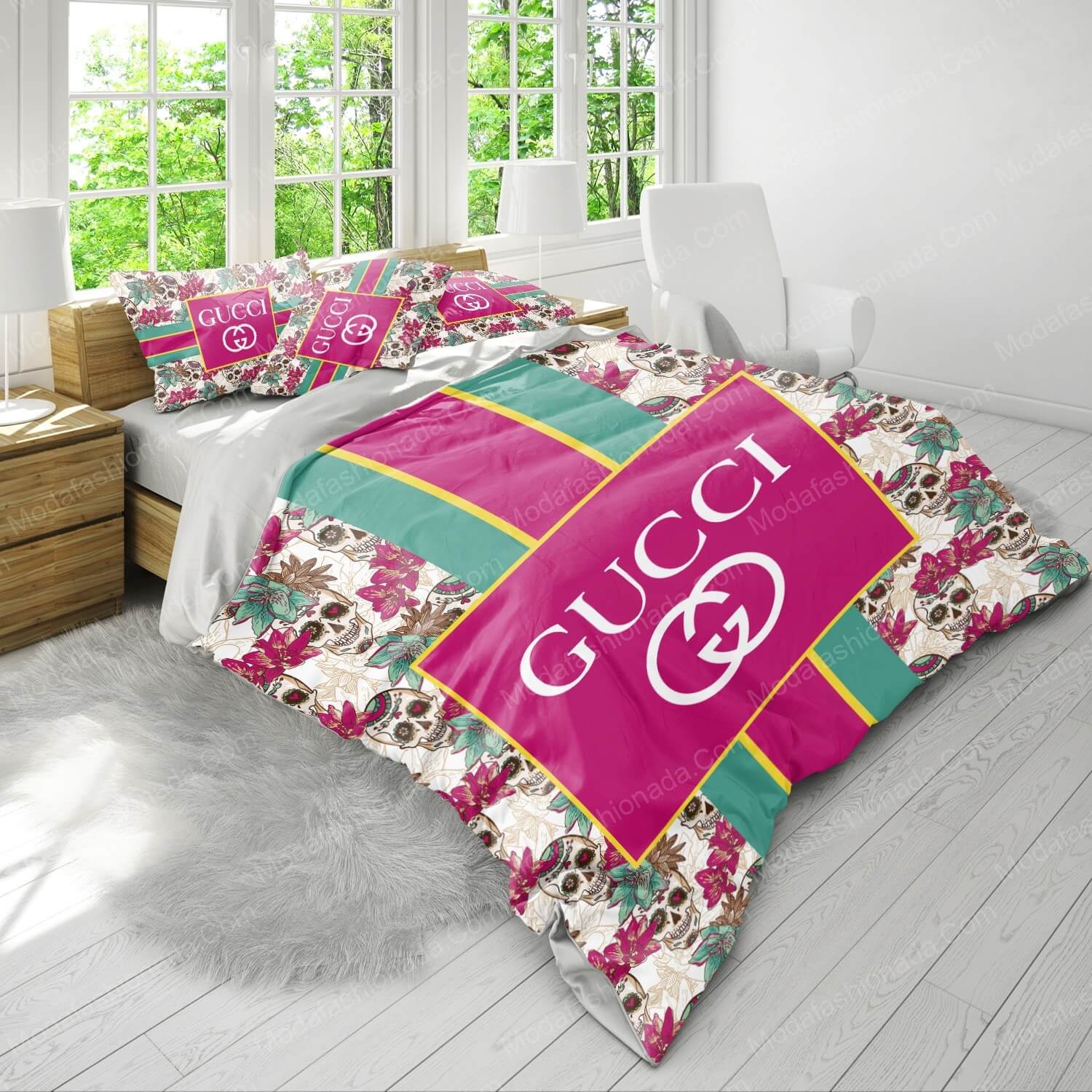 Gucci Sugar Skull Bed Sets Bedding Sets - Modafashionada.Com Gucci Sugar Skull Bed Sets Bedding Sets - Modafashionada.Com