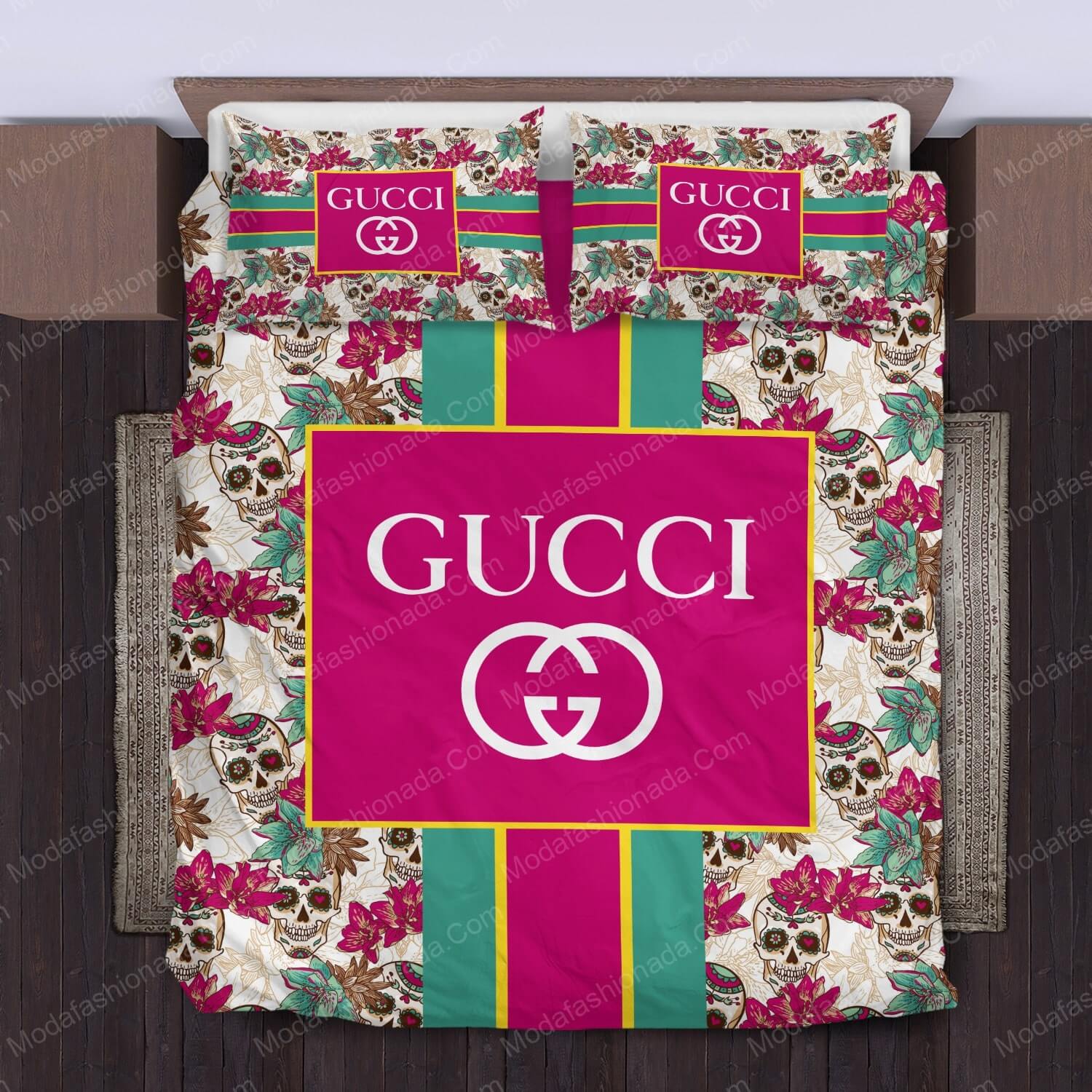 Gucci Sugar Skull Bed Sets Bedding Sets - Modafashionada.Com