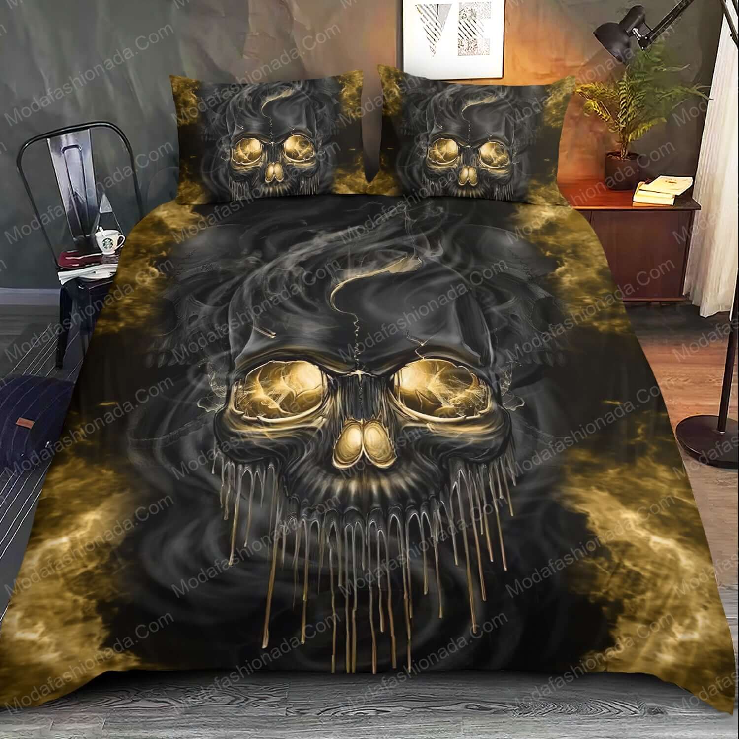 Inferno Skull Halloween Bed Sets Bedding Sets - Modafashionada.Com Inferno Skull Halloween Bed Sets Bedding Sets - Modafashionada.Com
