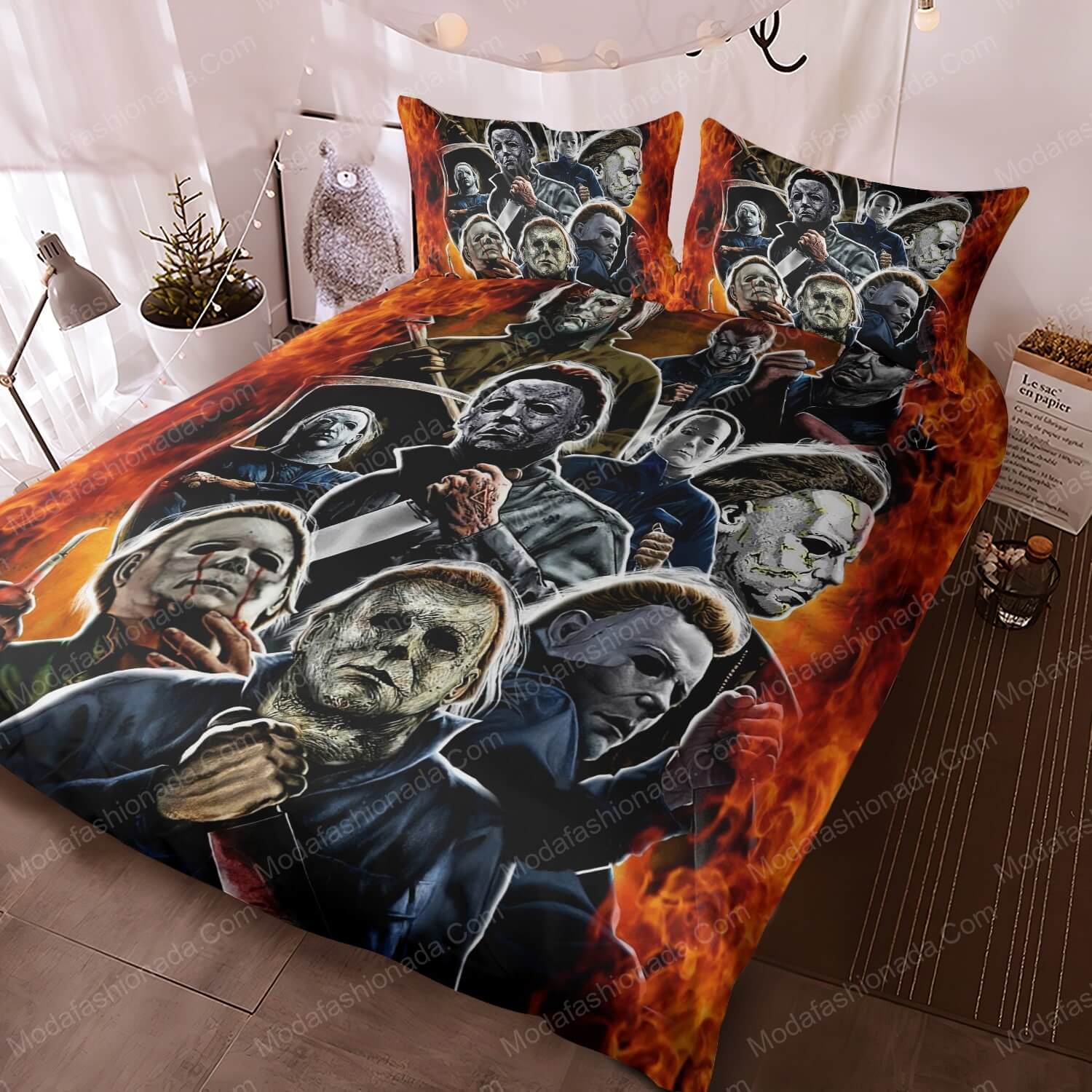 Michael Myers House of Horrors Halloween Bed Sets Bedding Sets - Modafashionada.Com Michael Myers House of Horrors Halloween Bed Sets Bedding Sets - Modafashionada.Com