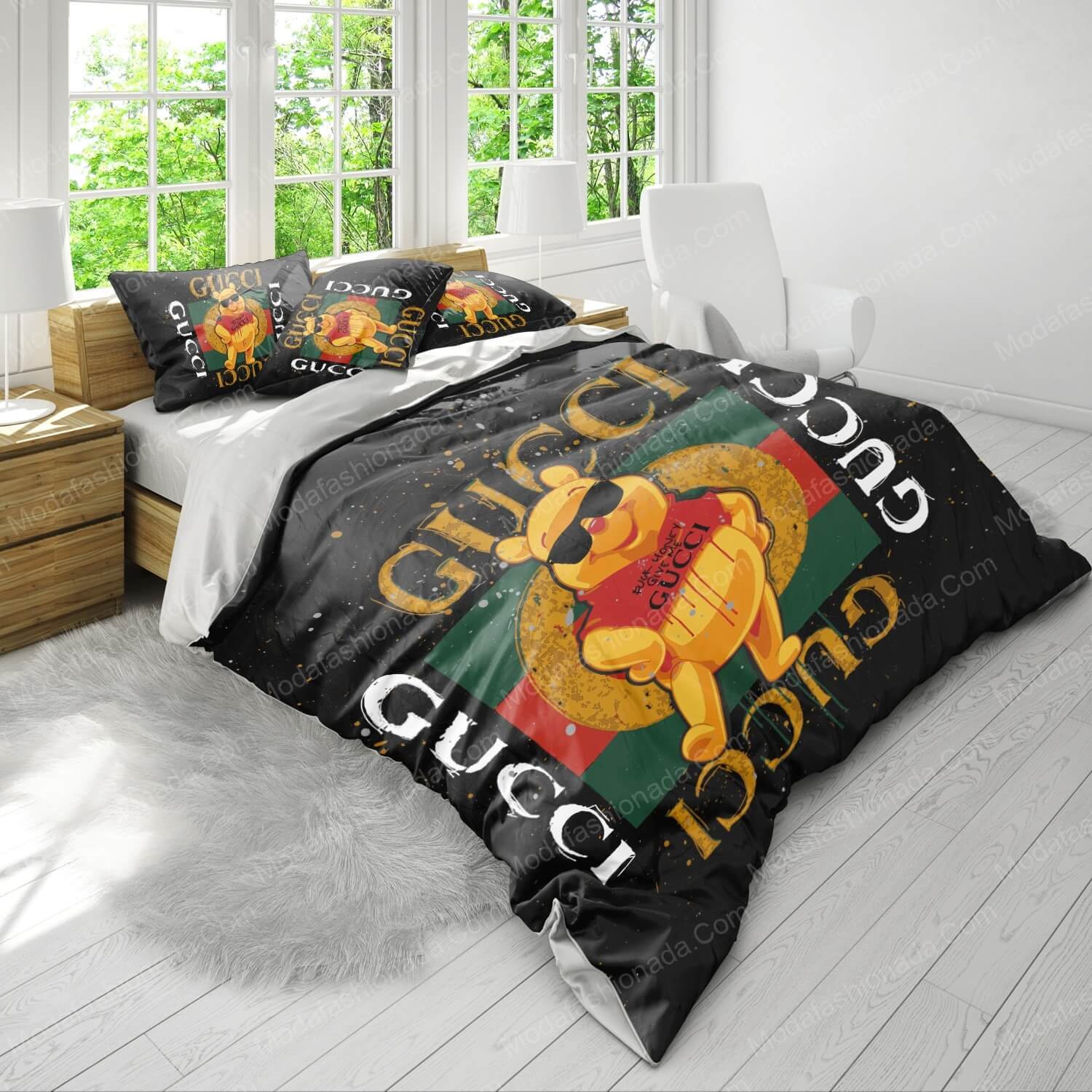 Pooh Bear Gucci Bed Sets Bedding Sets - Modafashionada.Com Pooh Bear Gucci Bed Sets Bedding Sets - Modafashionada.Com