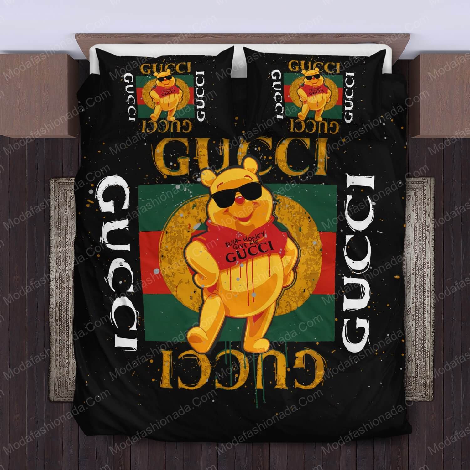 Pooh Bear Gucci Bed Sets Bedding Sets - Modafashionada.Com Pooh Bear Gucci Bed Sets Bedding Sets - Modafashionada.Com