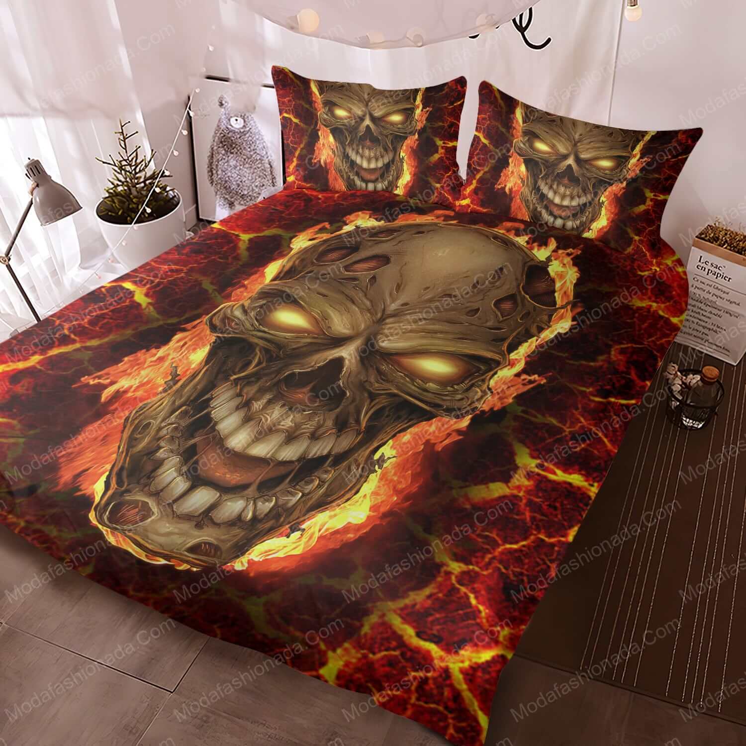 Skull Blast Halloween Bed Sets Bedding Sets - Modafashionada.Com Skull Blast Halloween Bed Sets Bedding Sets - Modafashionada.Com
