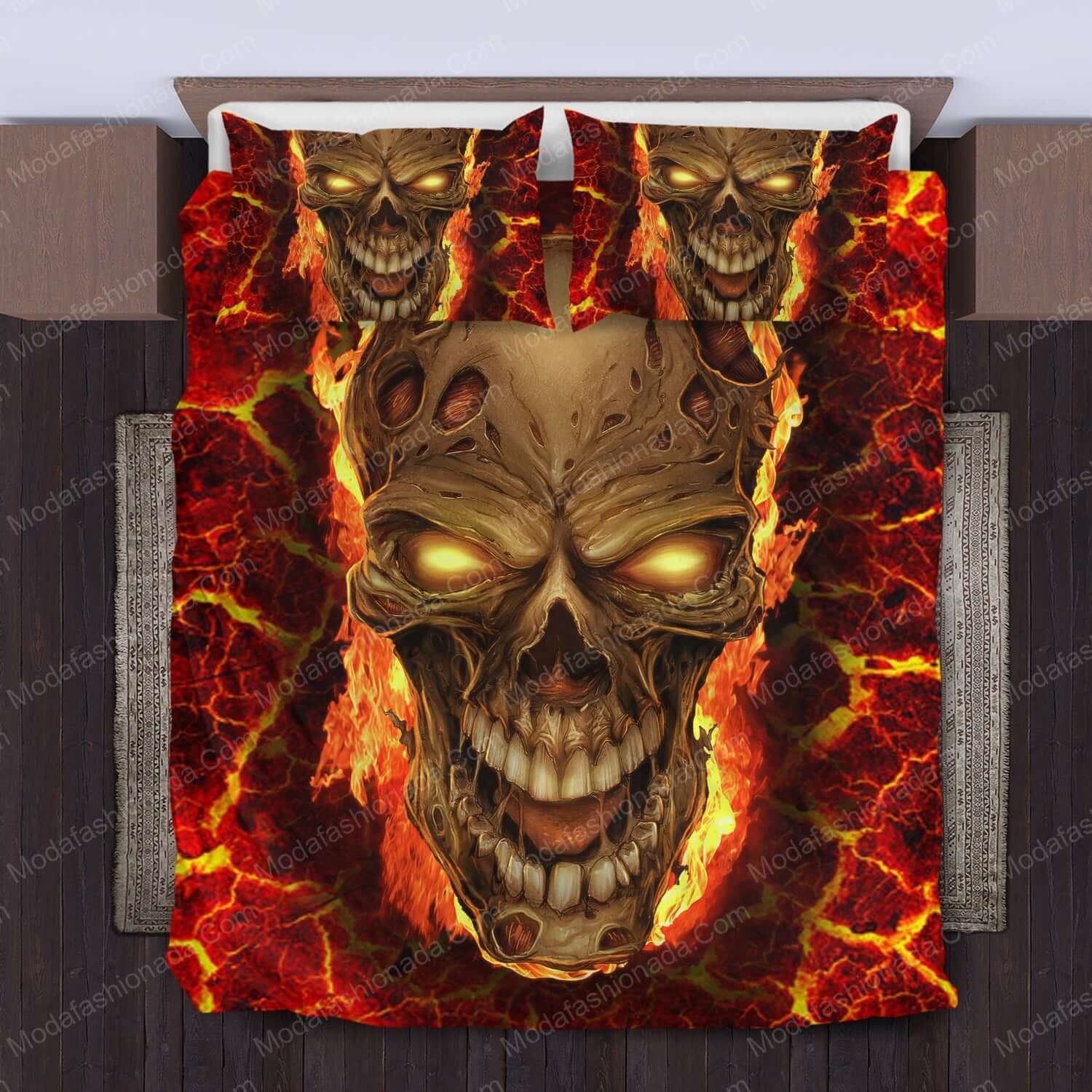 Skull Blast Halloween Bed Sets Bedding Sets - Modafashionada.Com