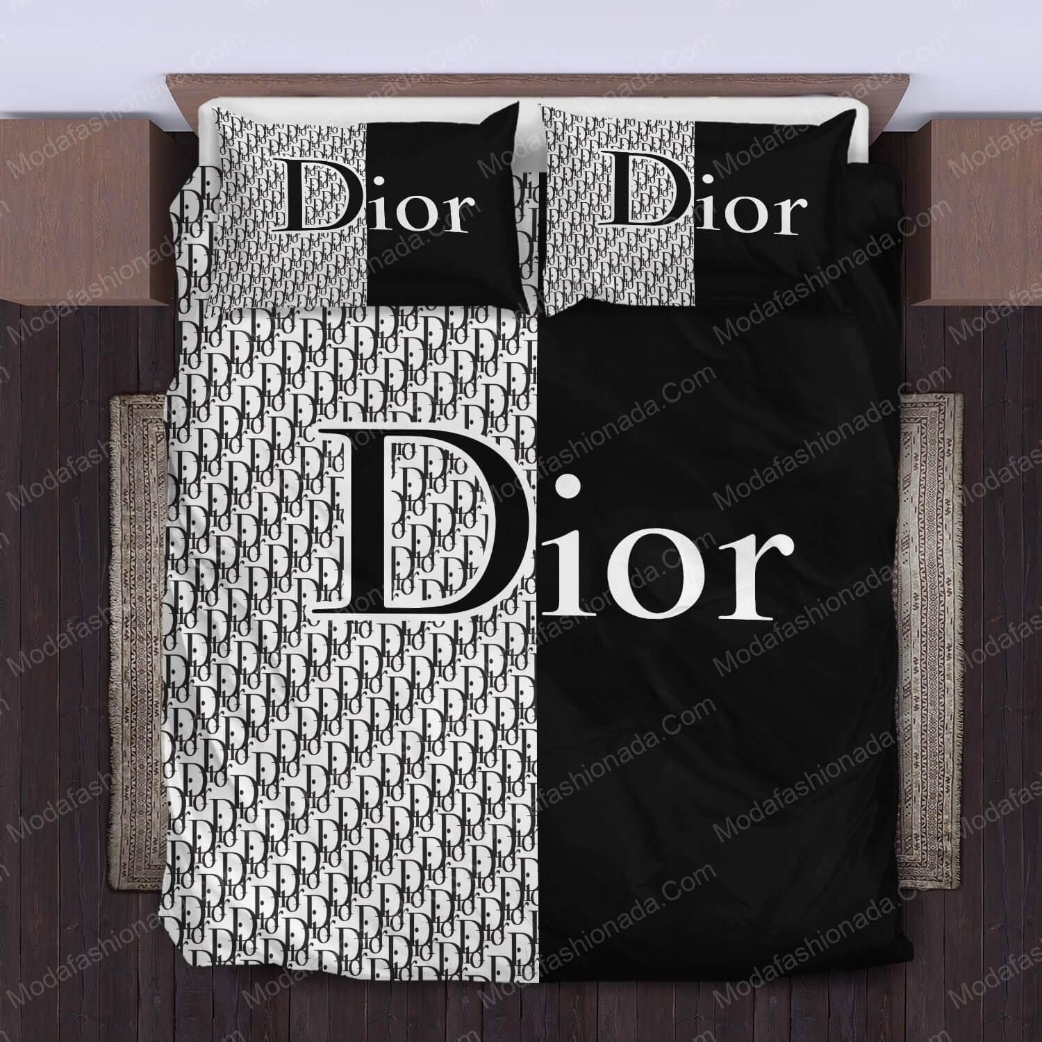 Black And White Dior Bedding Sets - Modafashionada.Com