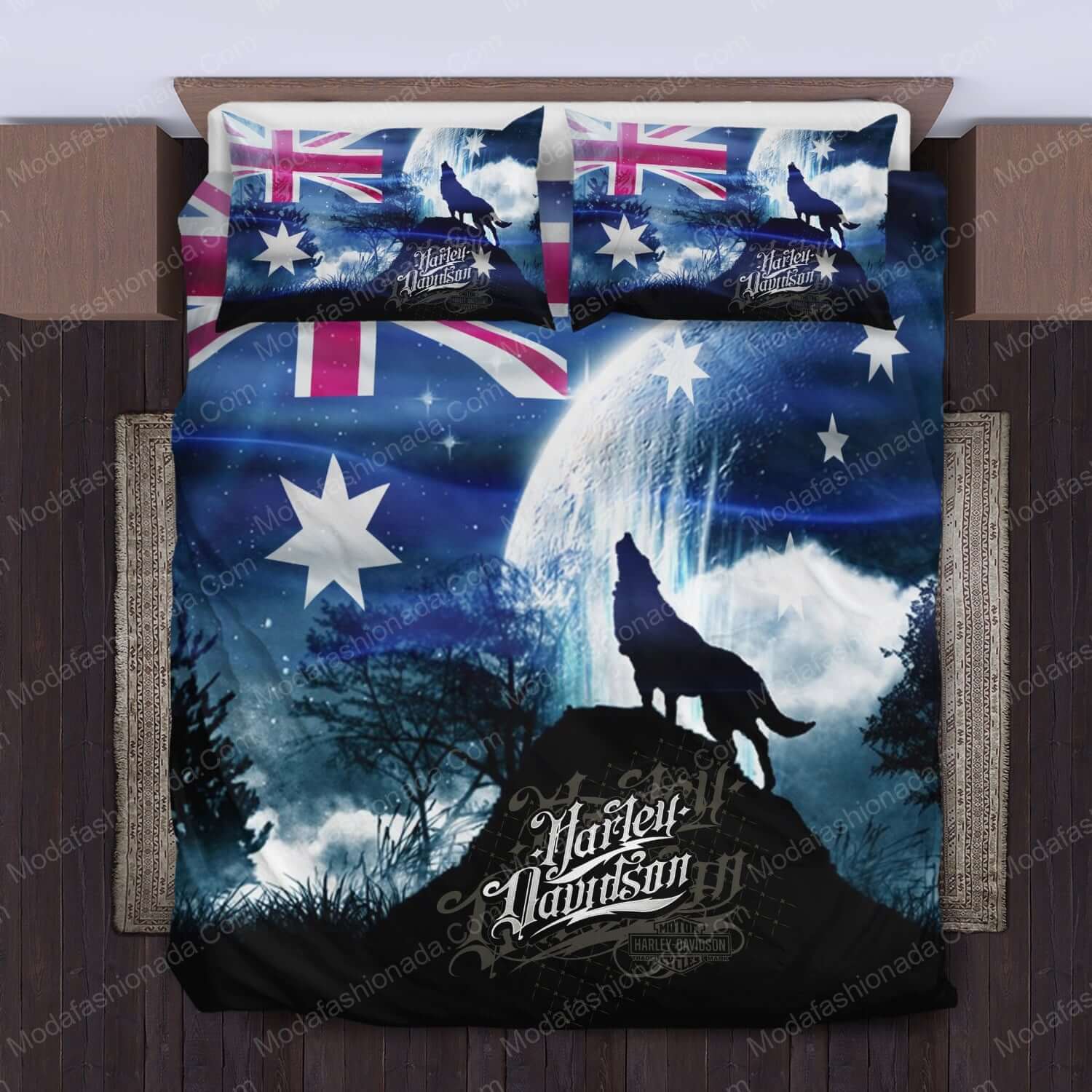 Black Wolf Harley Davidson Bedding Sets - Modafashionada.Com