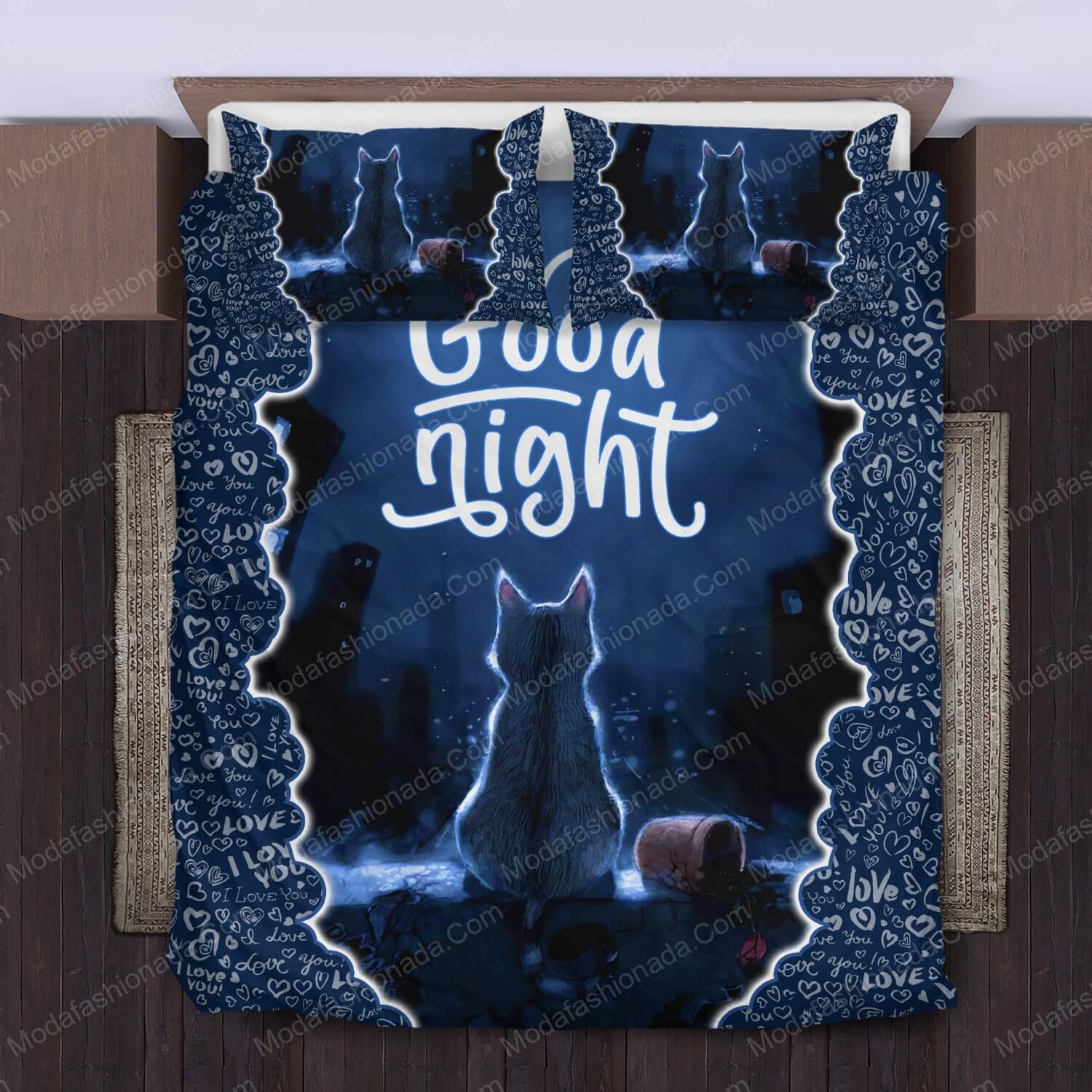 Good Night Cat Bed Sets Bedding Sets - Modafashionada.Com