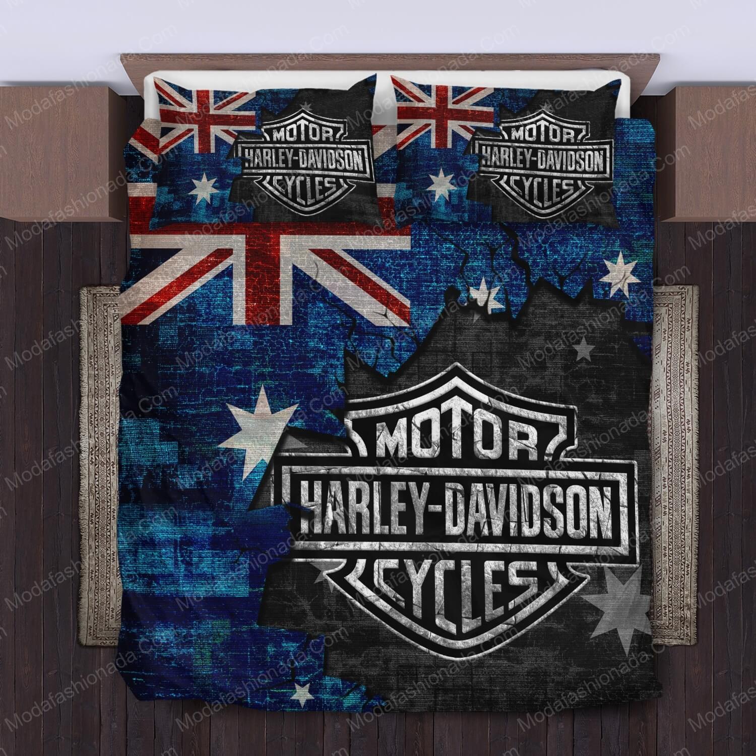 Harley Davidson Australia National Flag Bedding Sets - Modafashionada.Com