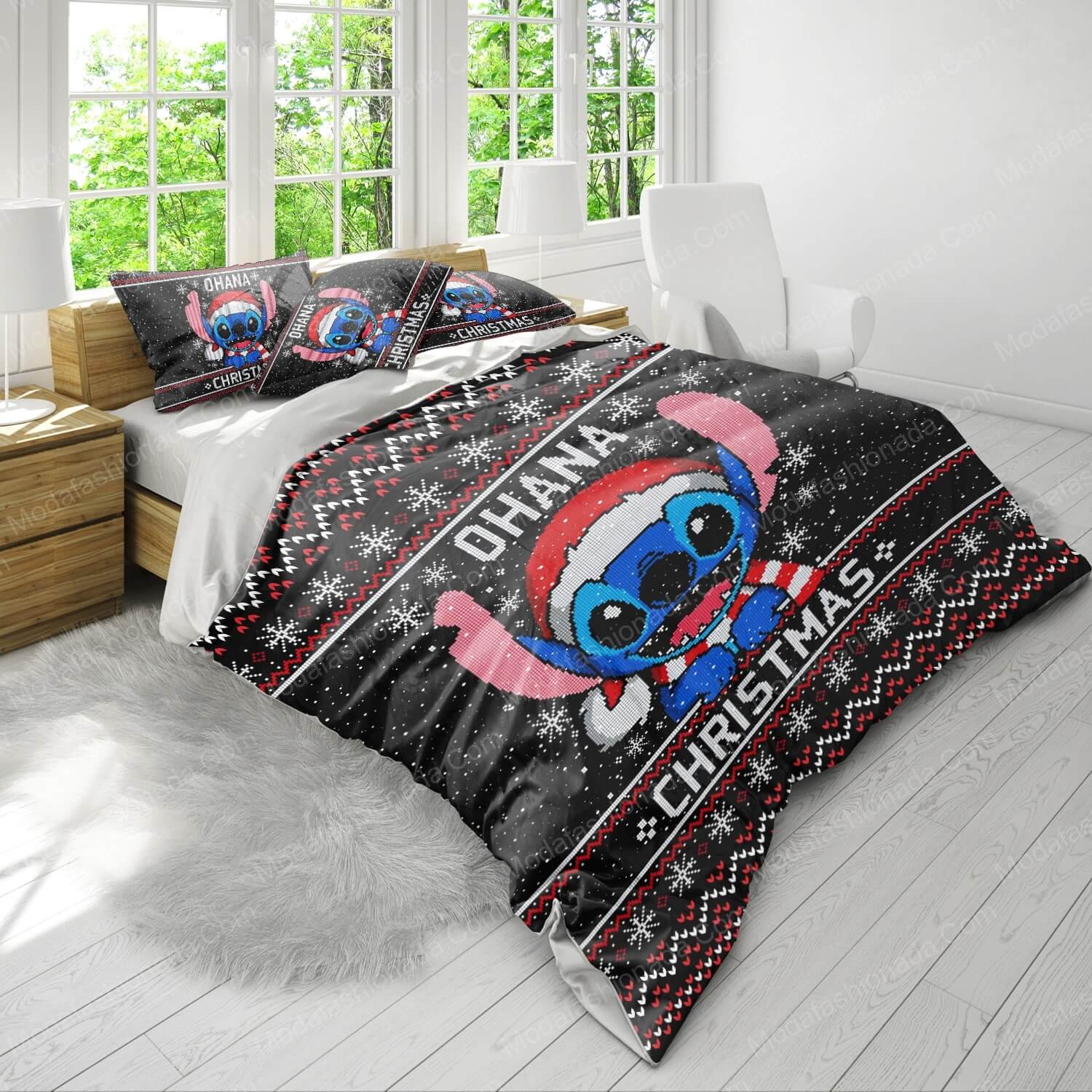 Stitch Ohana Christmas Bedding Sets - Modafashionada.Com Stitch Ohana Christmas Bedding Sets - Modafashionada.Com