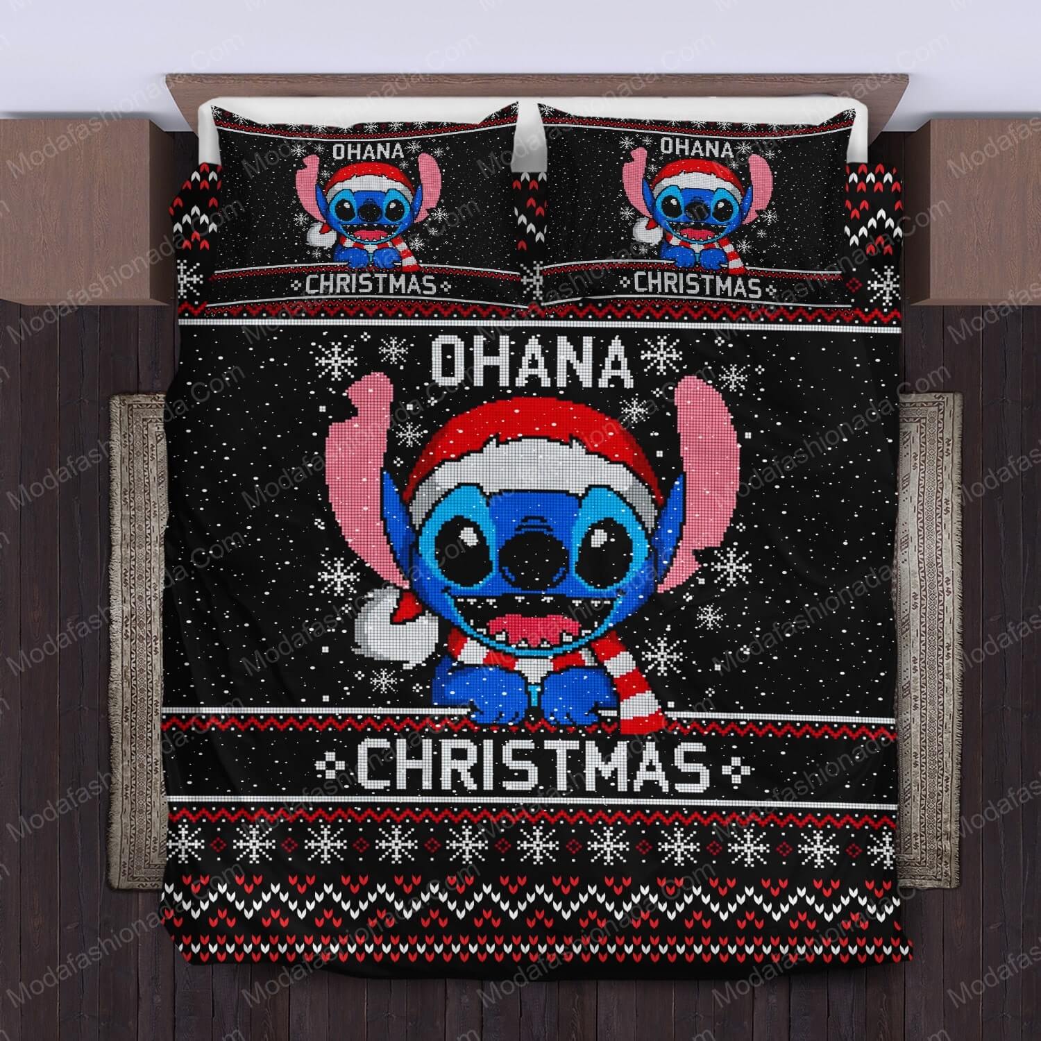 Stitch Ohana Christmas Bedding Sets - Modafashionada.Com Stitch Ohana Christmas Bedding Sets - Modafashionada.Com