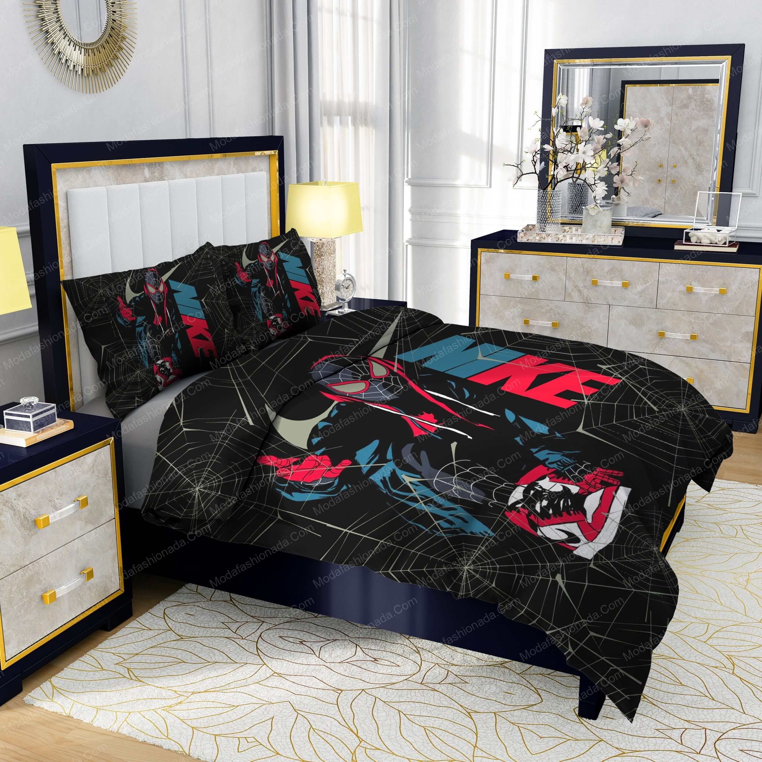 Famous Nike Air Jordan and Spider Man Design & Quality Comfortable 4 Pieces Bedding Sets - Modafashionada.Com Famous Nike Air Jordan and Spider Man Design & Quality Comfortable 4 Pieces Bedding Sets - Modafashionada.Com